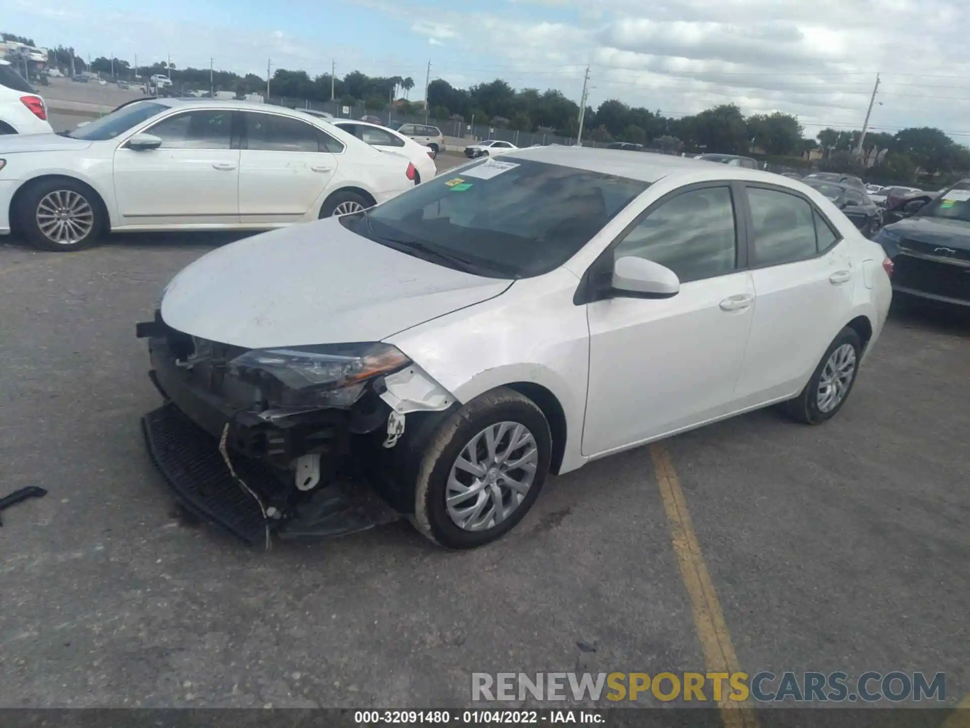 2 Photograph of a damaged car 5YFBURHE8KP911302 TOYOTA COROLLA 2019