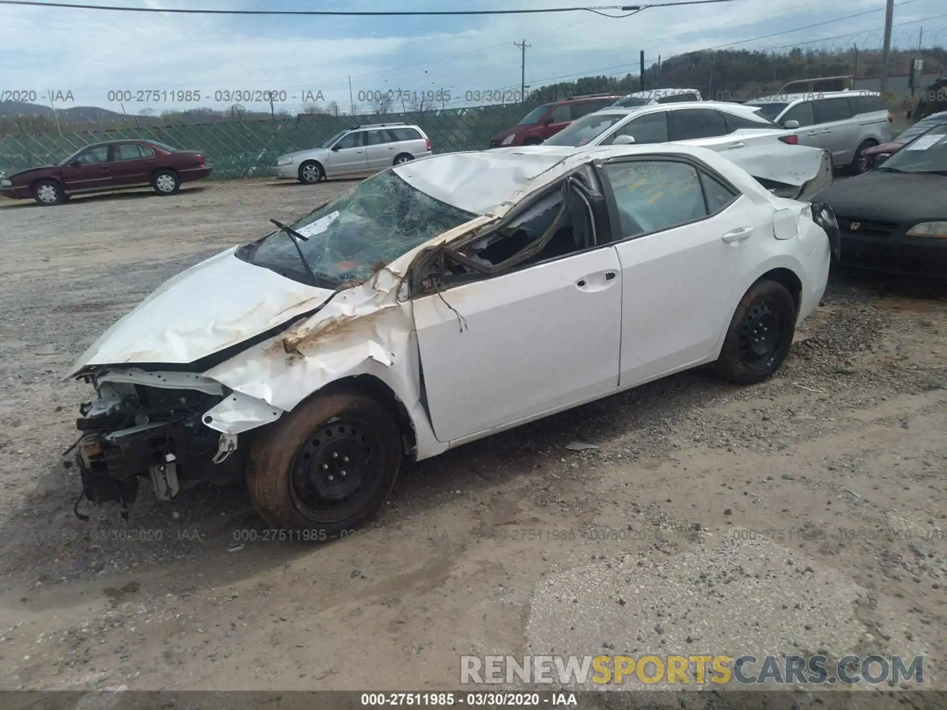 2 Photograph of a damaged car 5YFBURHE8KP911686 TOYOTA COROLLA 2019