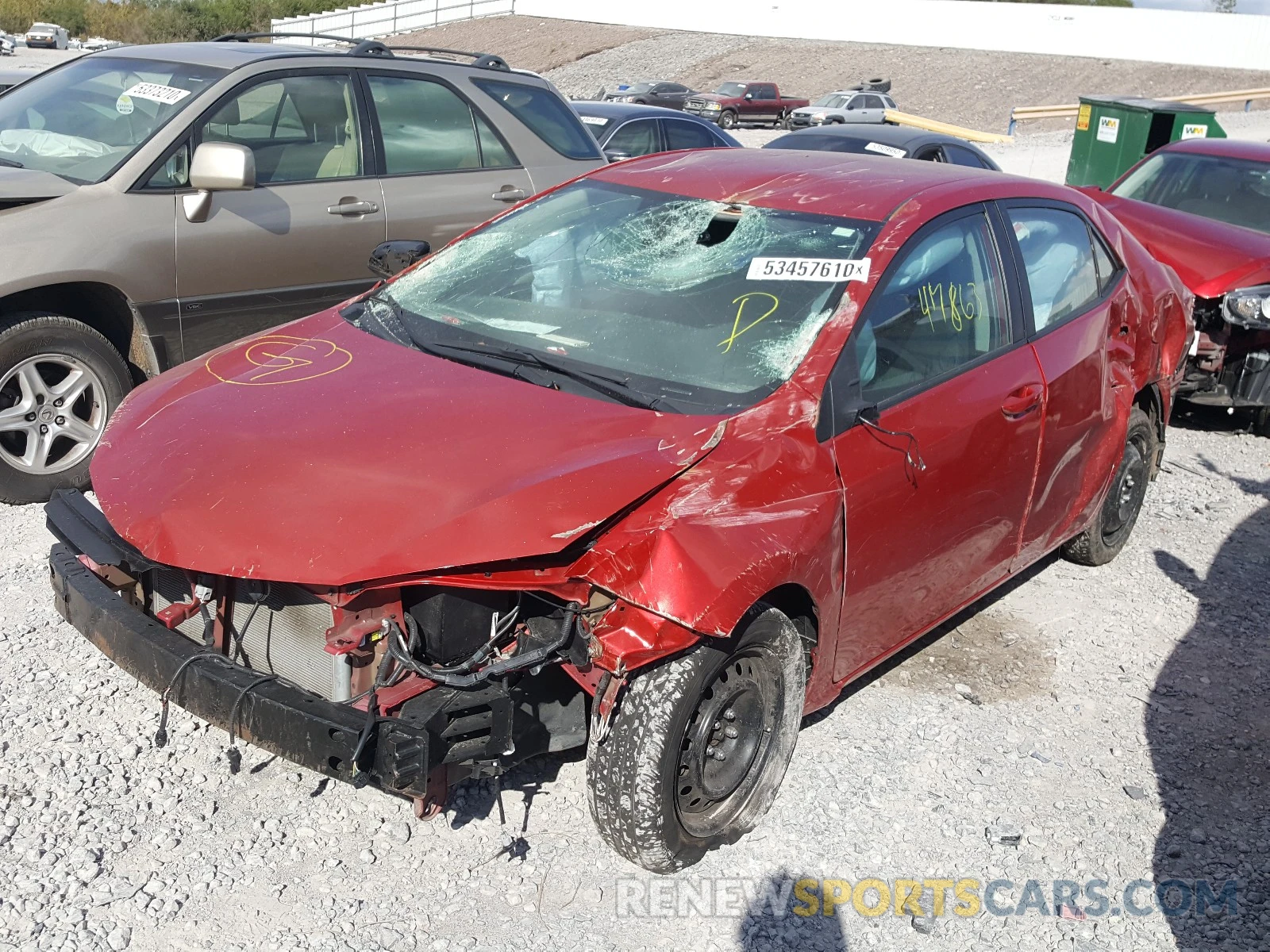 2 Photograph of a damaged car 5YFBURHE8KP911753 TOYOTA COROLLA 2019