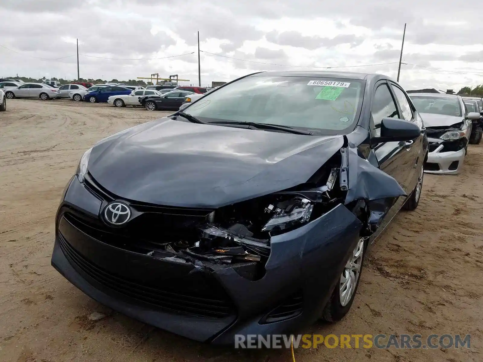 2 Photograph of a damaged car 5YFBURHE8KP913342 TOYOTA COROLLA 2019