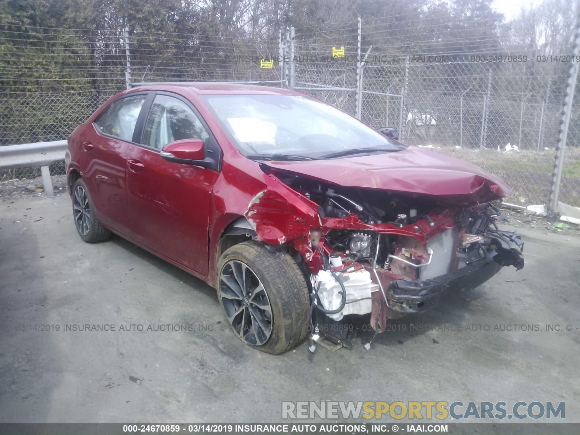 1 Photograph of a damaged car 5YFBURHE8KP913387 TOYOTA COROLLA 2019