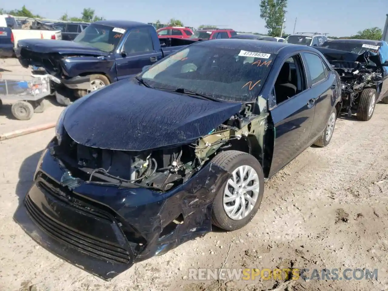 2 Photograph of a damaged car 5YFBURHE8KP915088 TOYOTA COROLLA 2019