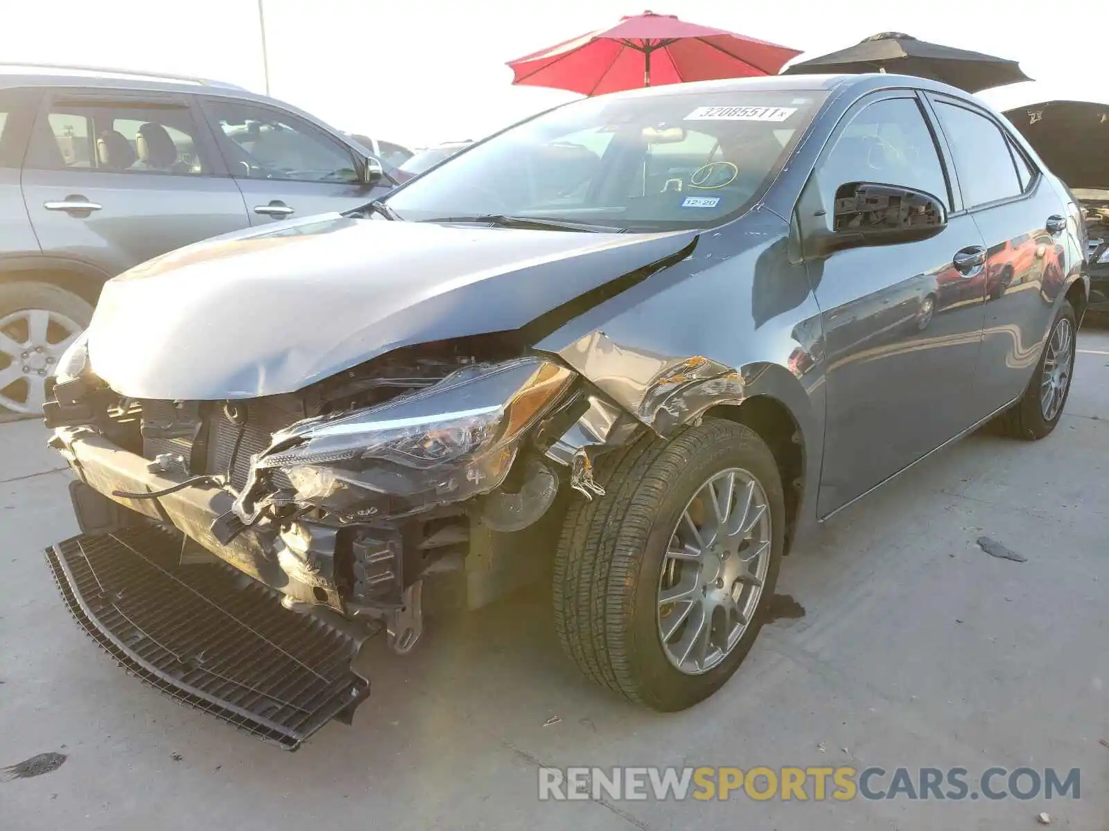 2 Photograph of a damaged car 5YFBURHE8KP915883 TOYOTA COROLLA 2019