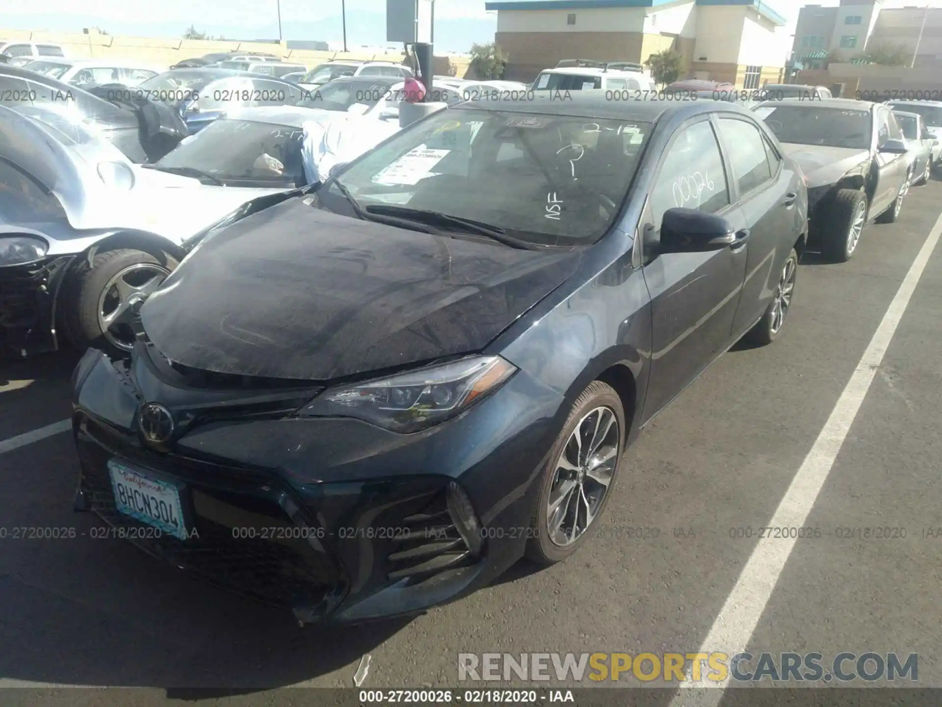 2 Photograph of a damaged car 5YFBURHE8KP915947 TOYOTA COROLLA 2019