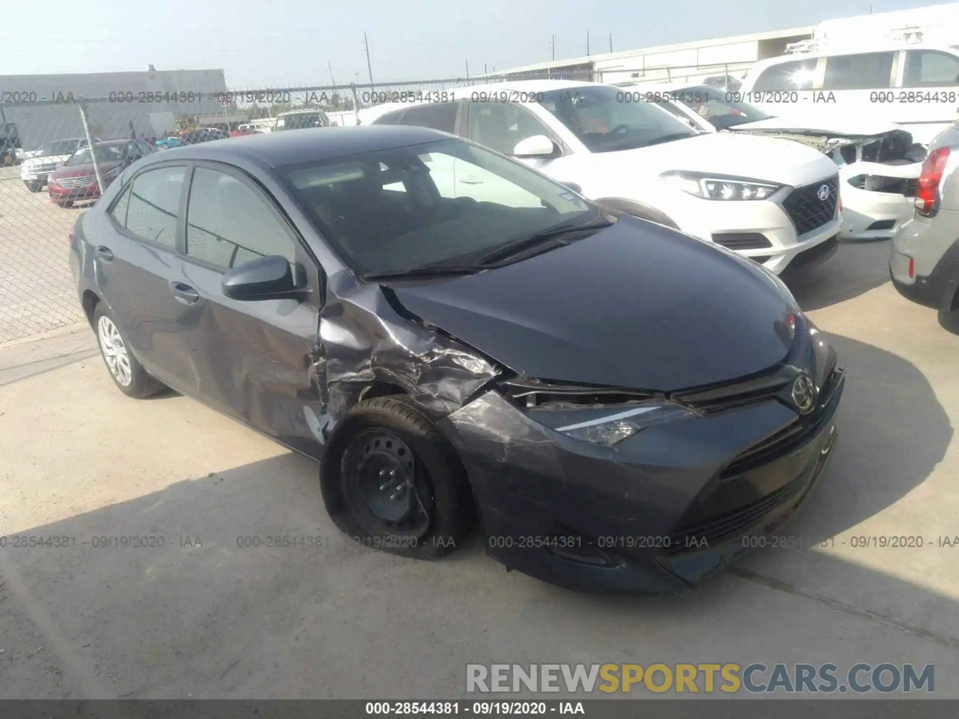 1 Photograph of a damaged car 5YFBURHE8KP916256 TOYOTA COROLLA 2019