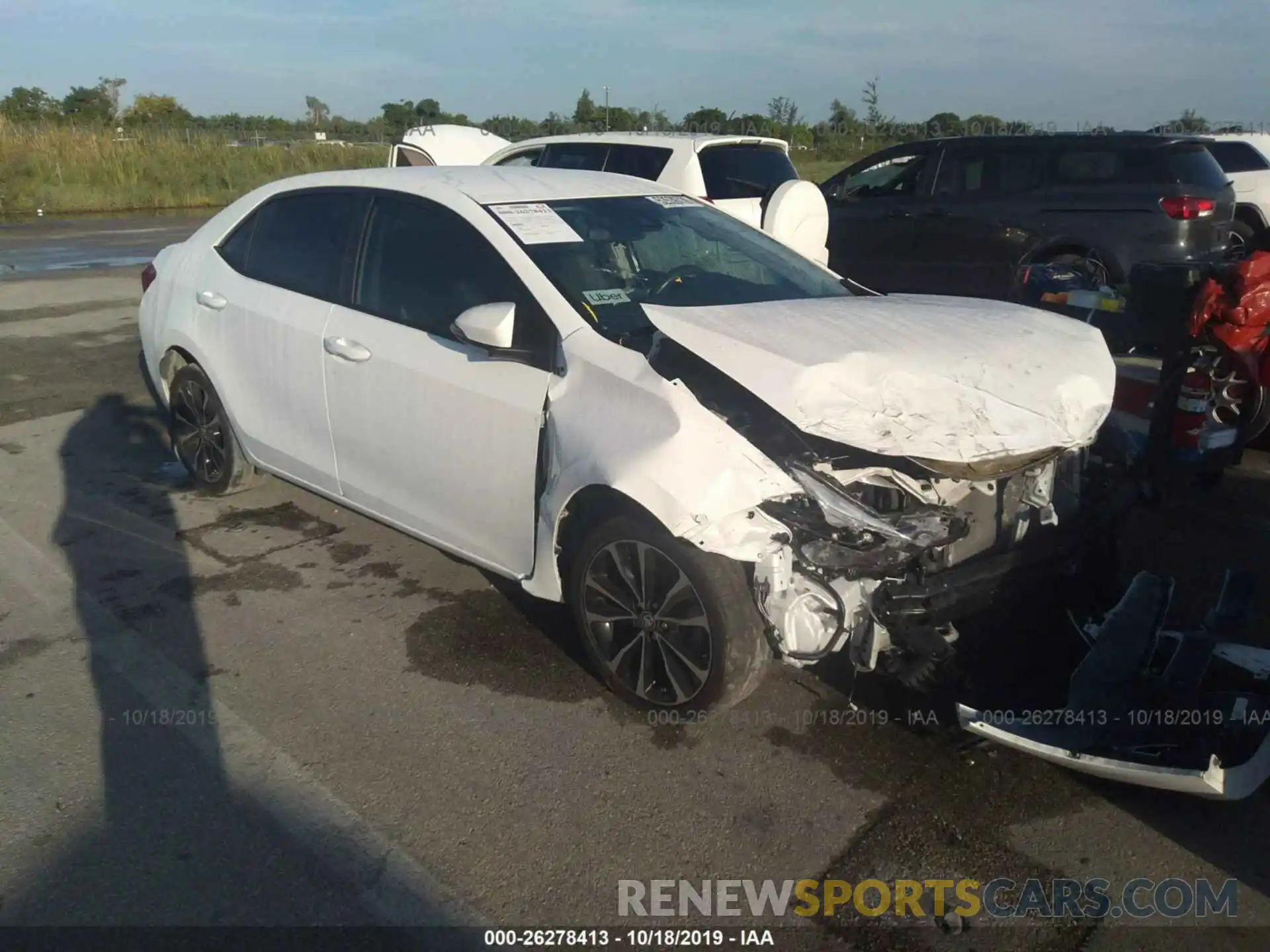 1 Photograph of a damaged car 5YFBURHE8KP917679 TOYOTA COROLLA 2019