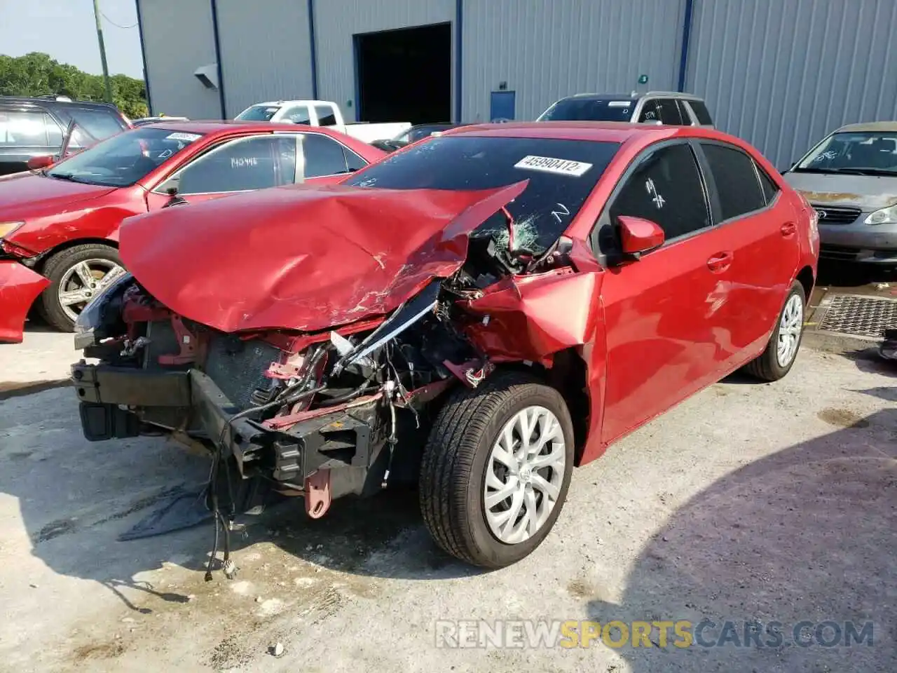 2 Photograph of a damaged car 5YFBURHE8KP918105 TOYOTA COROLLA 2019