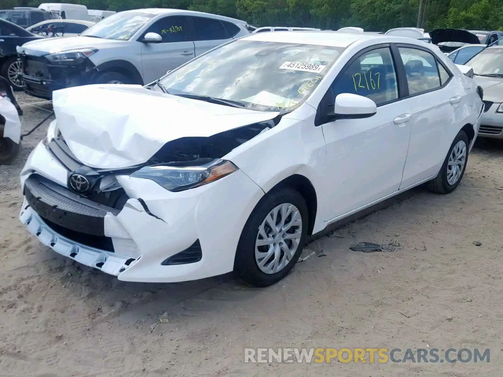 2 Photograph of a damaged car 5YFBURHE8KP919139 TOYOTA COROLLA 2019