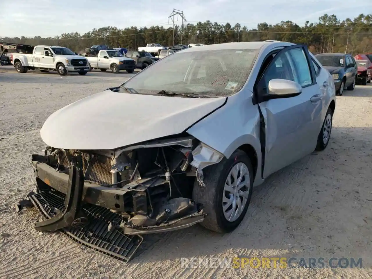 2 Photograph of a damaged car 5YFBURHE8KP922476 TOYOTA COROLLA 2019