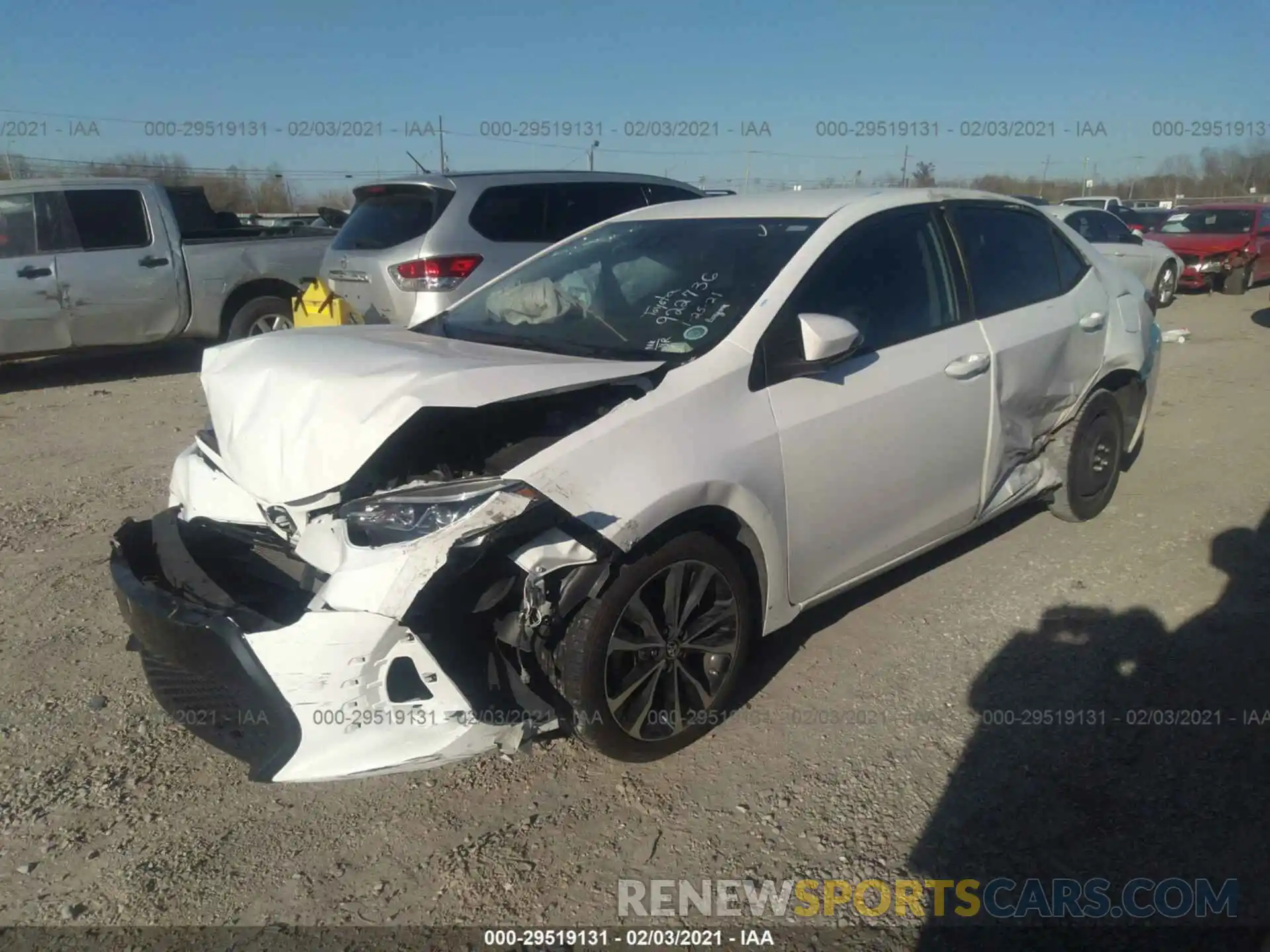 2 Photograph of a damaged car 5YFBURHE8KP922736 TOYOTA COROLLA 2019