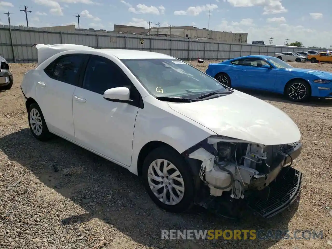 1 Photograph of a damaged car 5YFBURHE8KP922963 TOYOTA COROLLA 2019