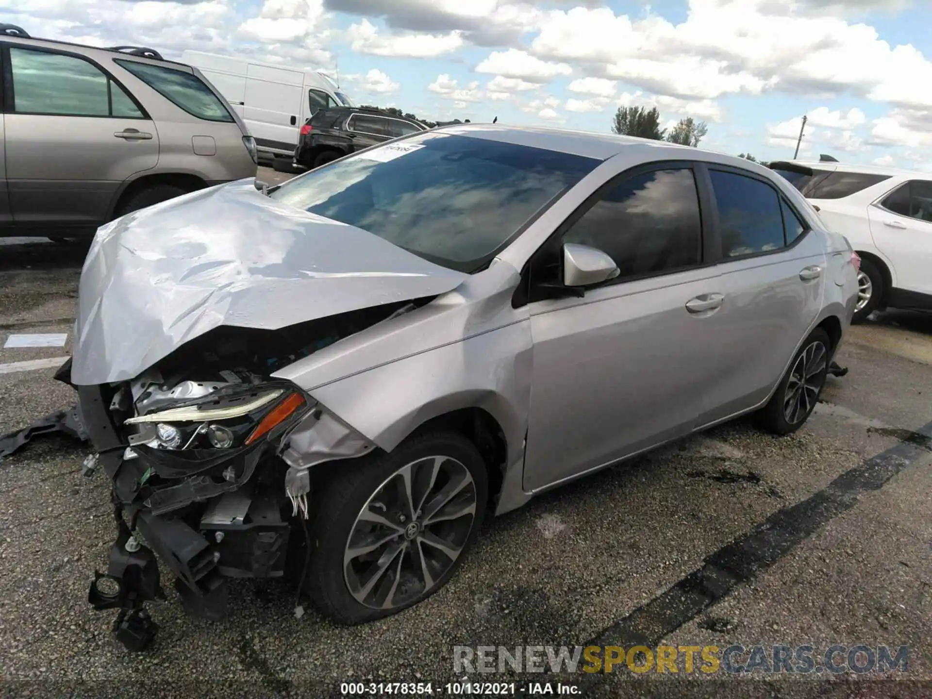 2 Photograph of a damaged car 5YFBURHE8KP923546 TOYOTA COROLLA 2019