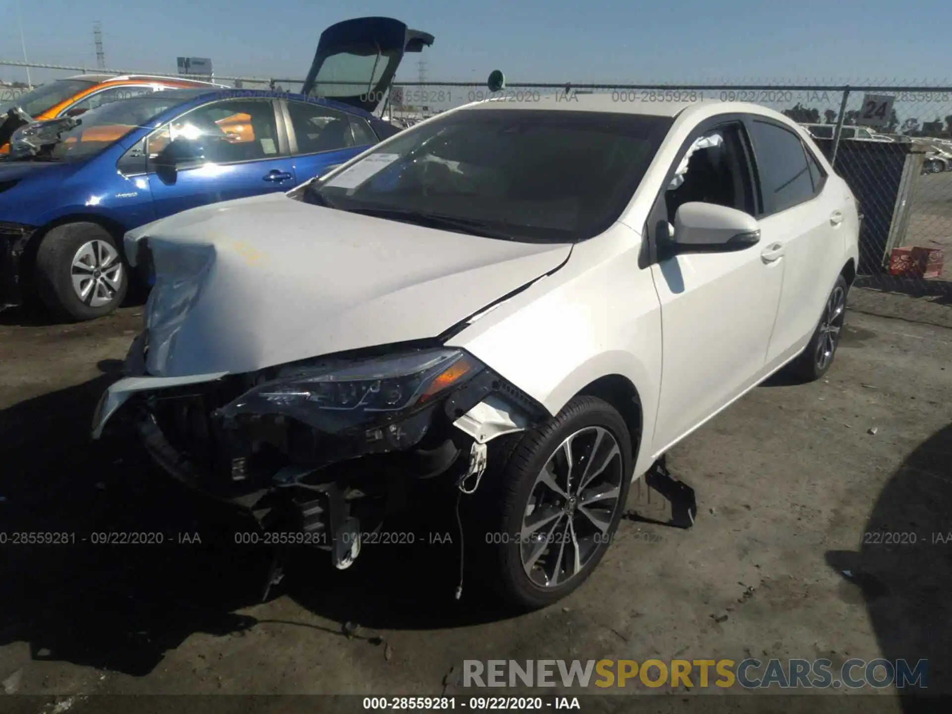 2 Photograph of a damaged car 5YFBURHE8KP924499 TOYOTA COROLLA 2019