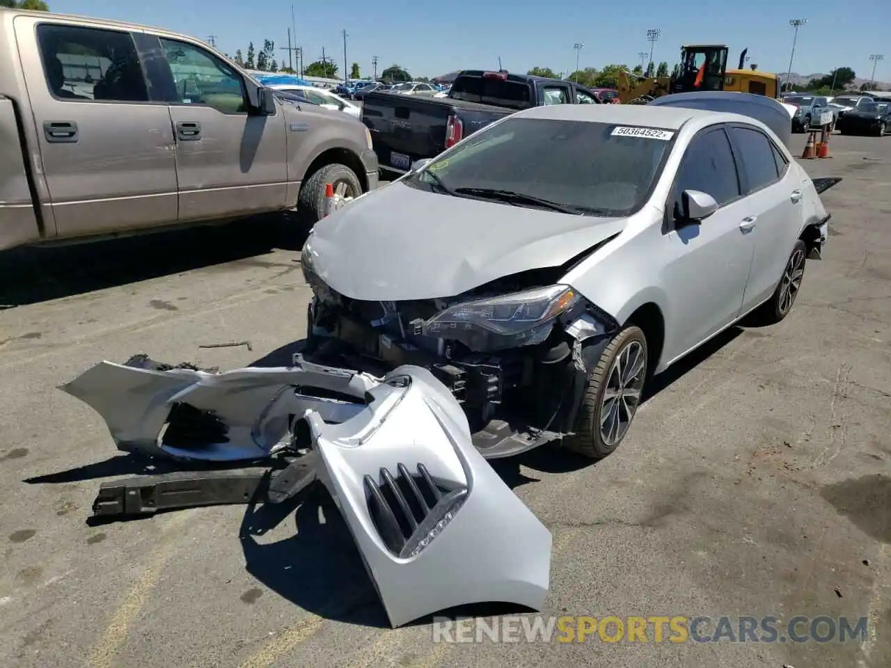 2 Photograph of a damaged car 5YFBURHE8KP924549 TOYOTA COROLLA 2019