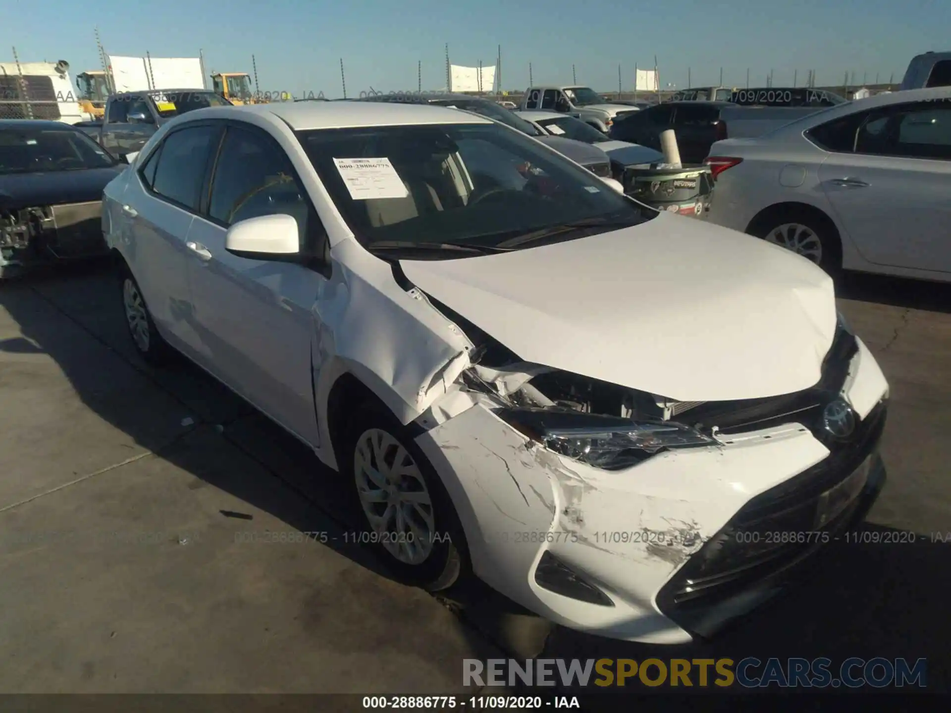 1 Photograph of a damaged car 5YFBURHE8KP926950 TOYOTA COROLLA 2019