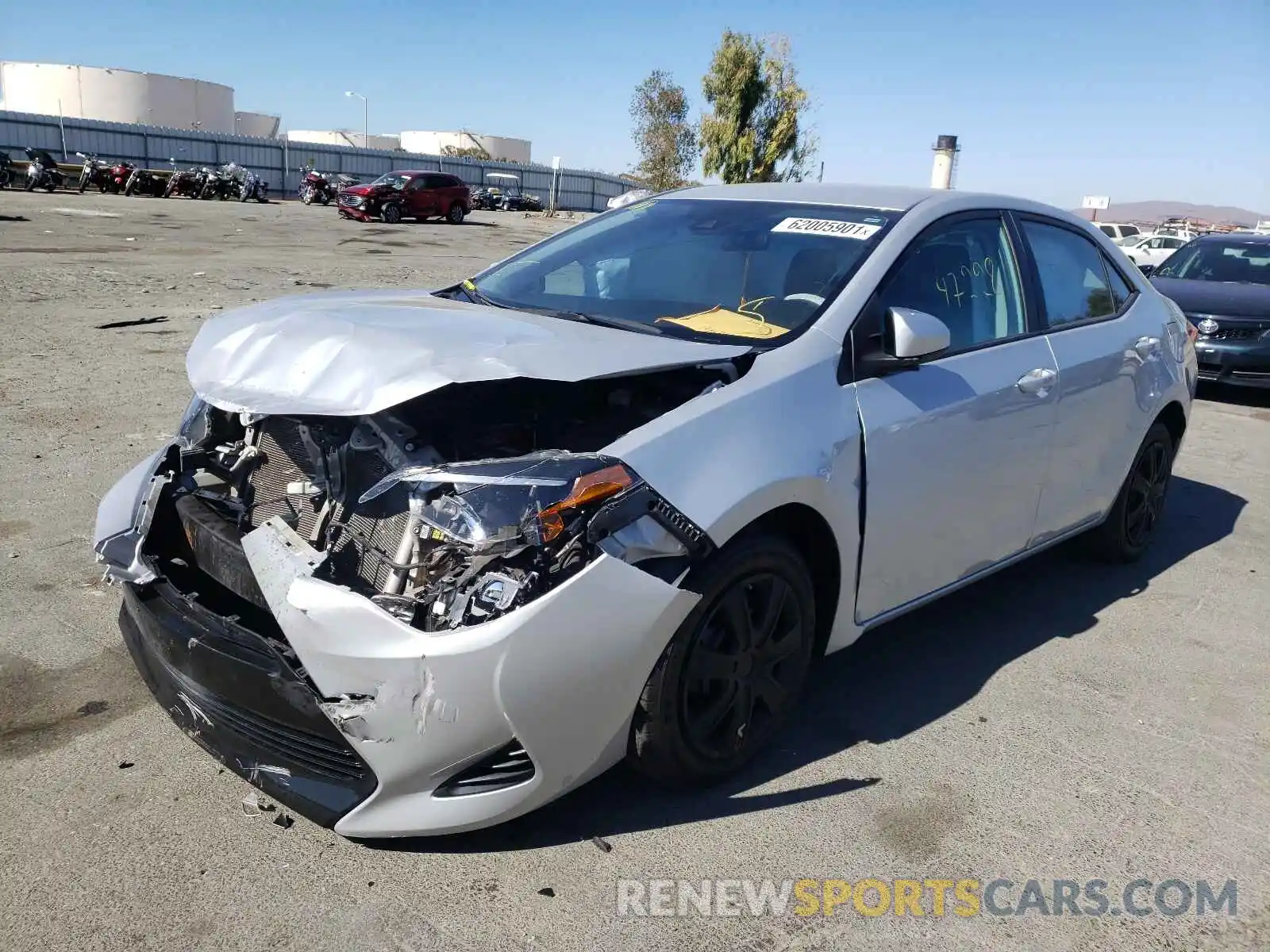 2 Photograph of a damaged car 5YFBURHE8KP927015 TOYOTA COROLLA 2019