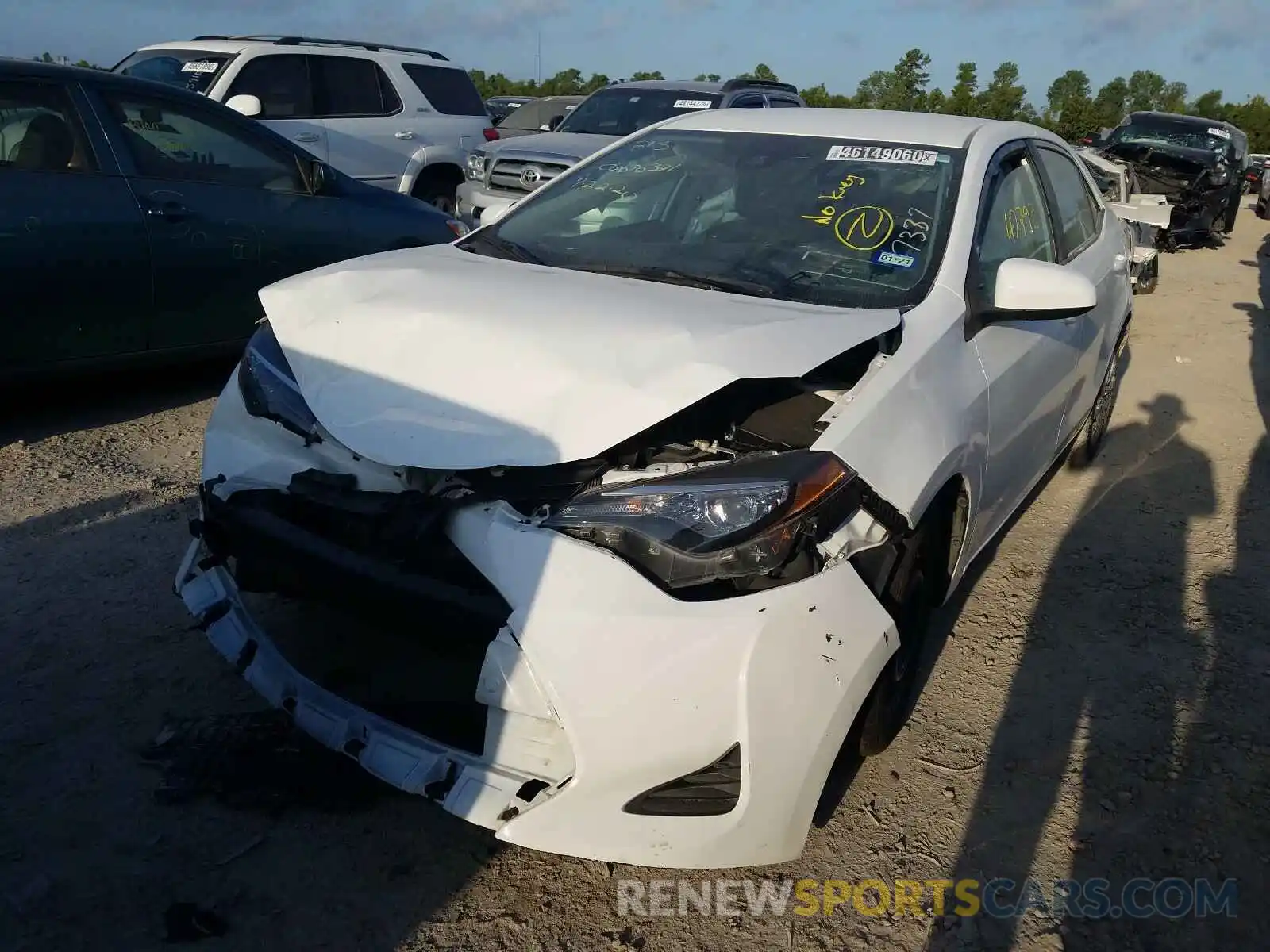 2 Photograph of a damaged car 5YFBURHE8KP927337 TOYOTA COROLLA 2019