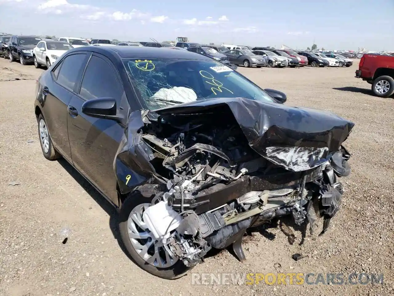 1 Photograph of a damaged car 5YFBURHE8KP927838 TOYOTA COROLLA 2019