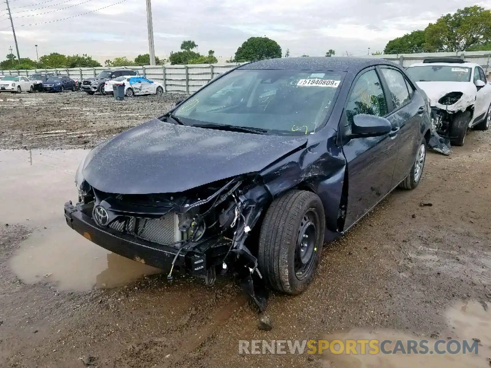 2 Photograph of a damaged car 5YFBURHE8KP928441 TOYOTA COROLLA 2019