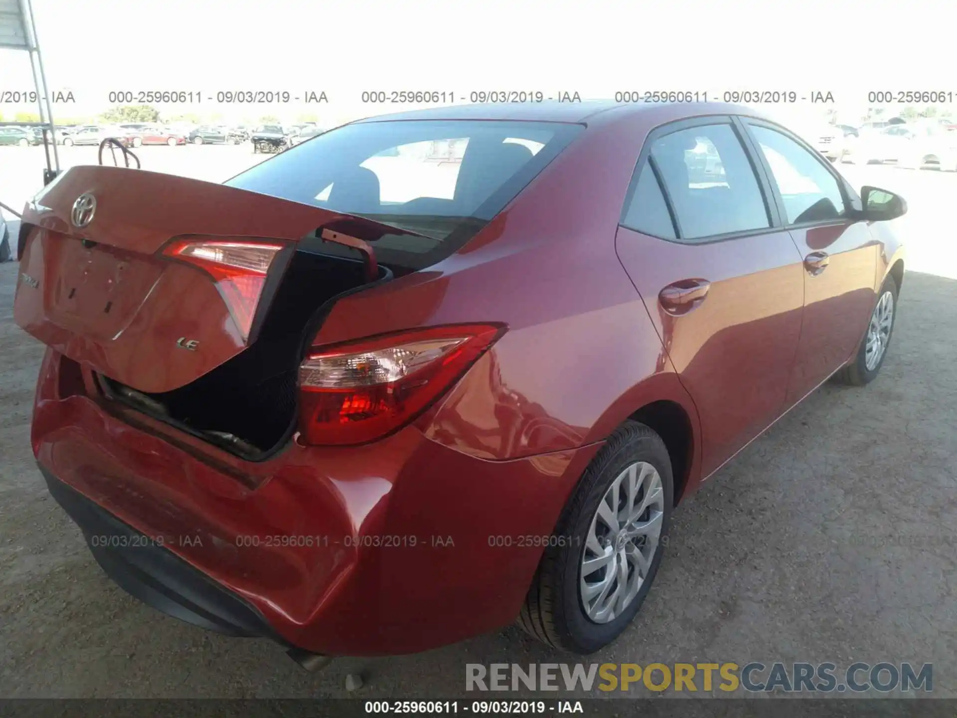 4 Photograph of a damaged car 5YFBURHE8KP928567 TOYOTA COROLLA 2019