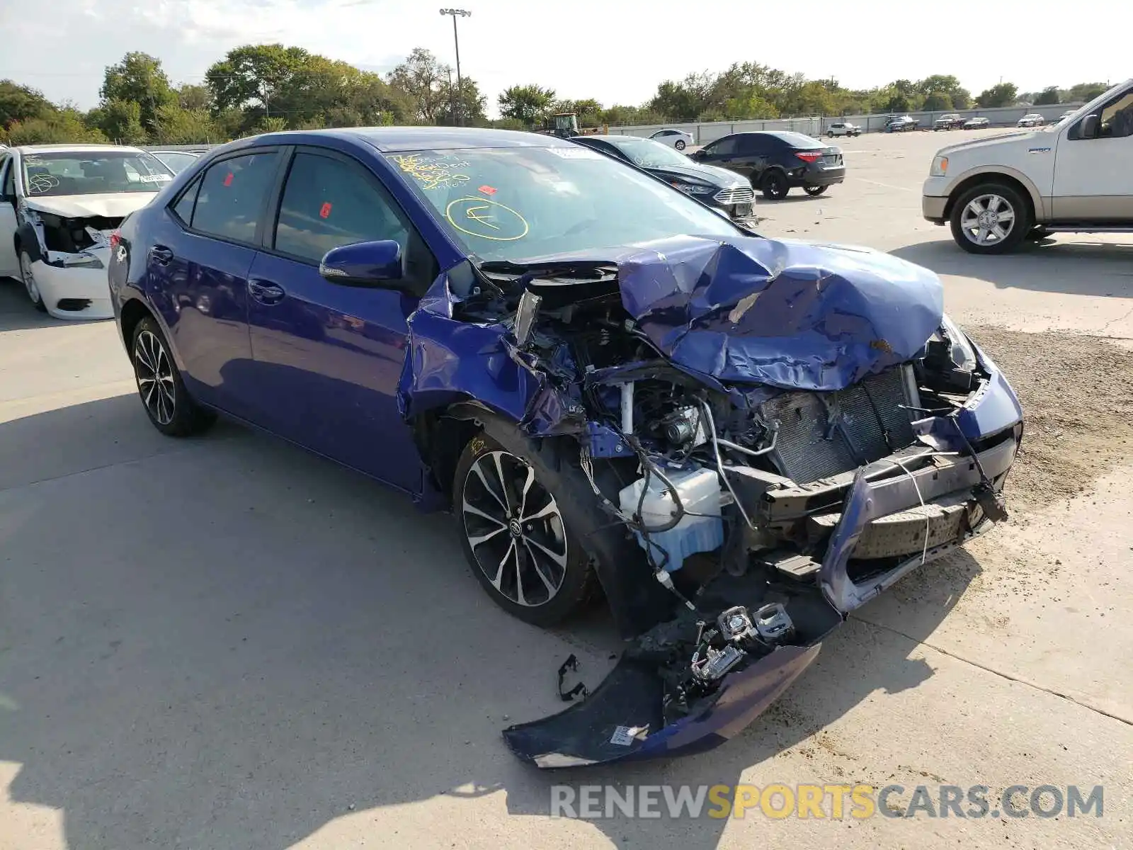 1 Photograph of a damaged car 5YFBURHE8KP928701 TOYOTA COROLLA 2019