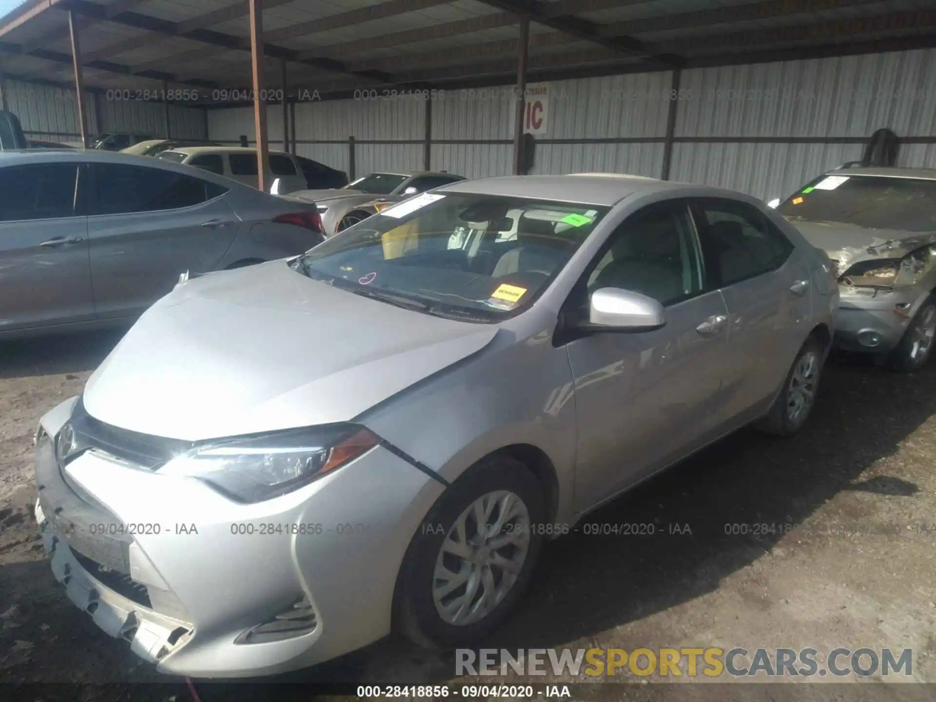 2 Photograph of a damaged car 5YFBURHE8KP928763 TOYOTA COROLLA 2019