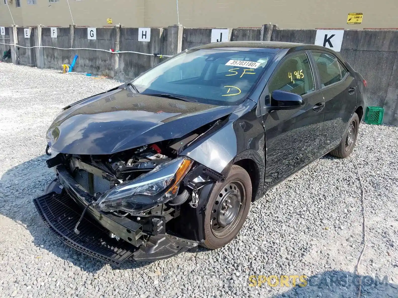 2 Photograph of a damaged car 5YFBURHE8KP929914 TOYOTA COROLLA 2019