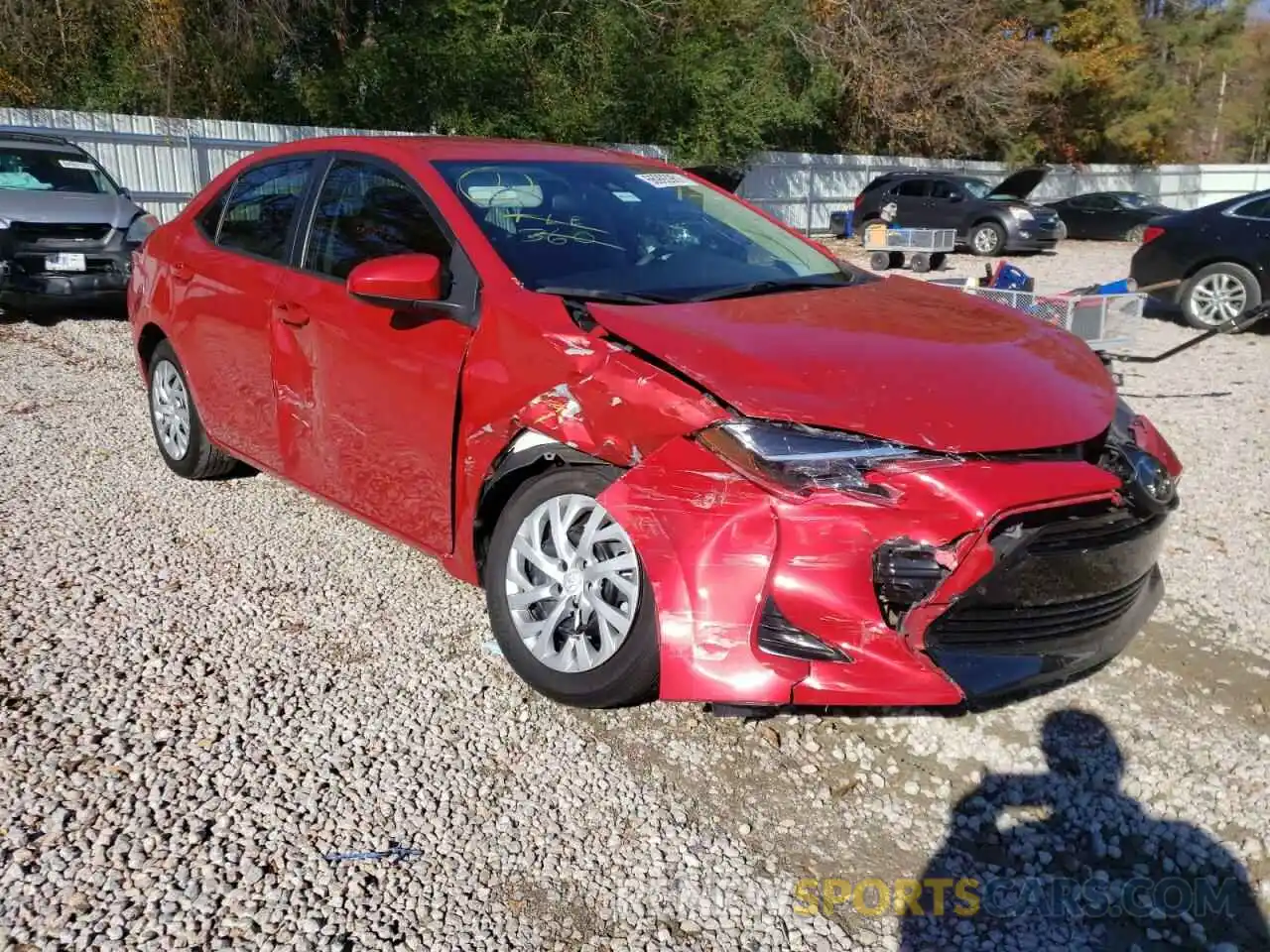 1 Photograph of a damaged car 5YFBURHE8KP930089 TOYOTA COROLLA 2019