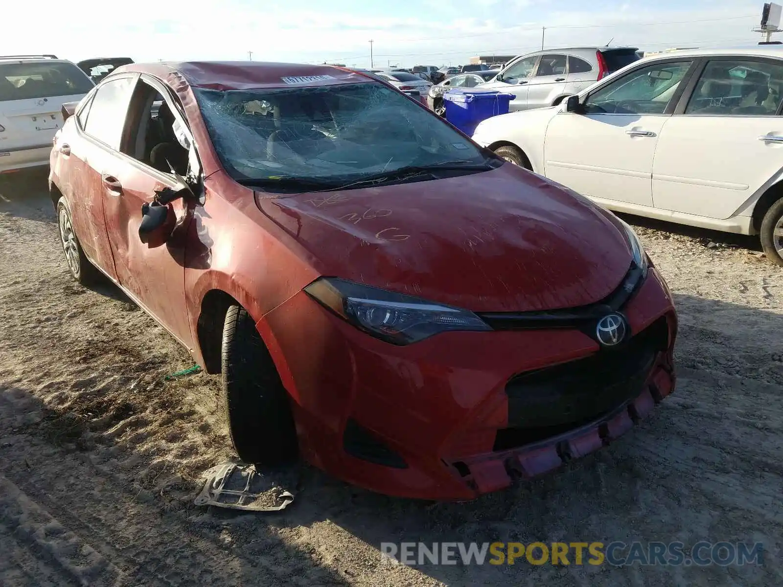 1 Photograph of a damaged car 5YFBURHE8KP930254 TOYOTA COROLLA 2019