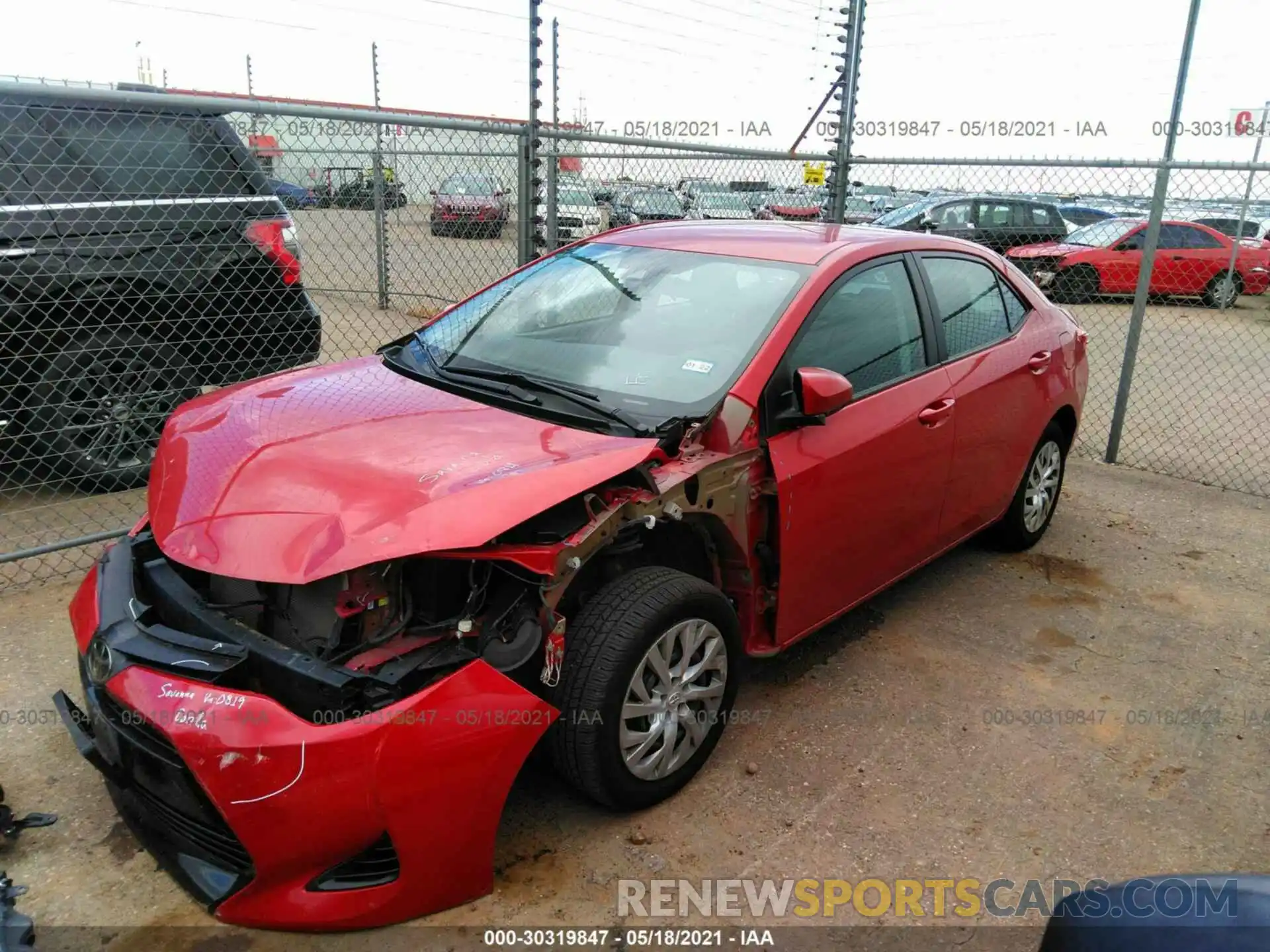 2 Photograph of a damaged car 5YFBURHE8KP930819 TOYOTA COROLLA 2019