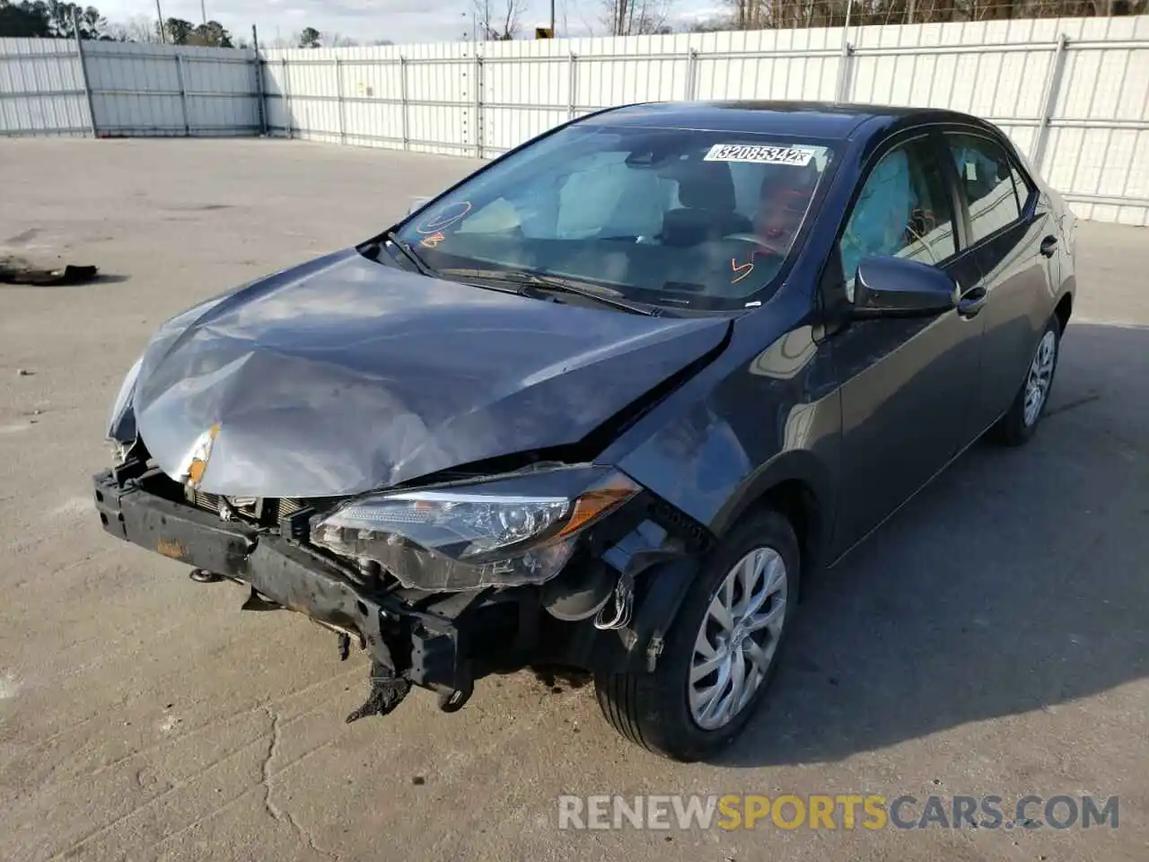 2 Photograph of a damaged car 5YFBURHE8KP931355 TOYOTA COROLLA 2019