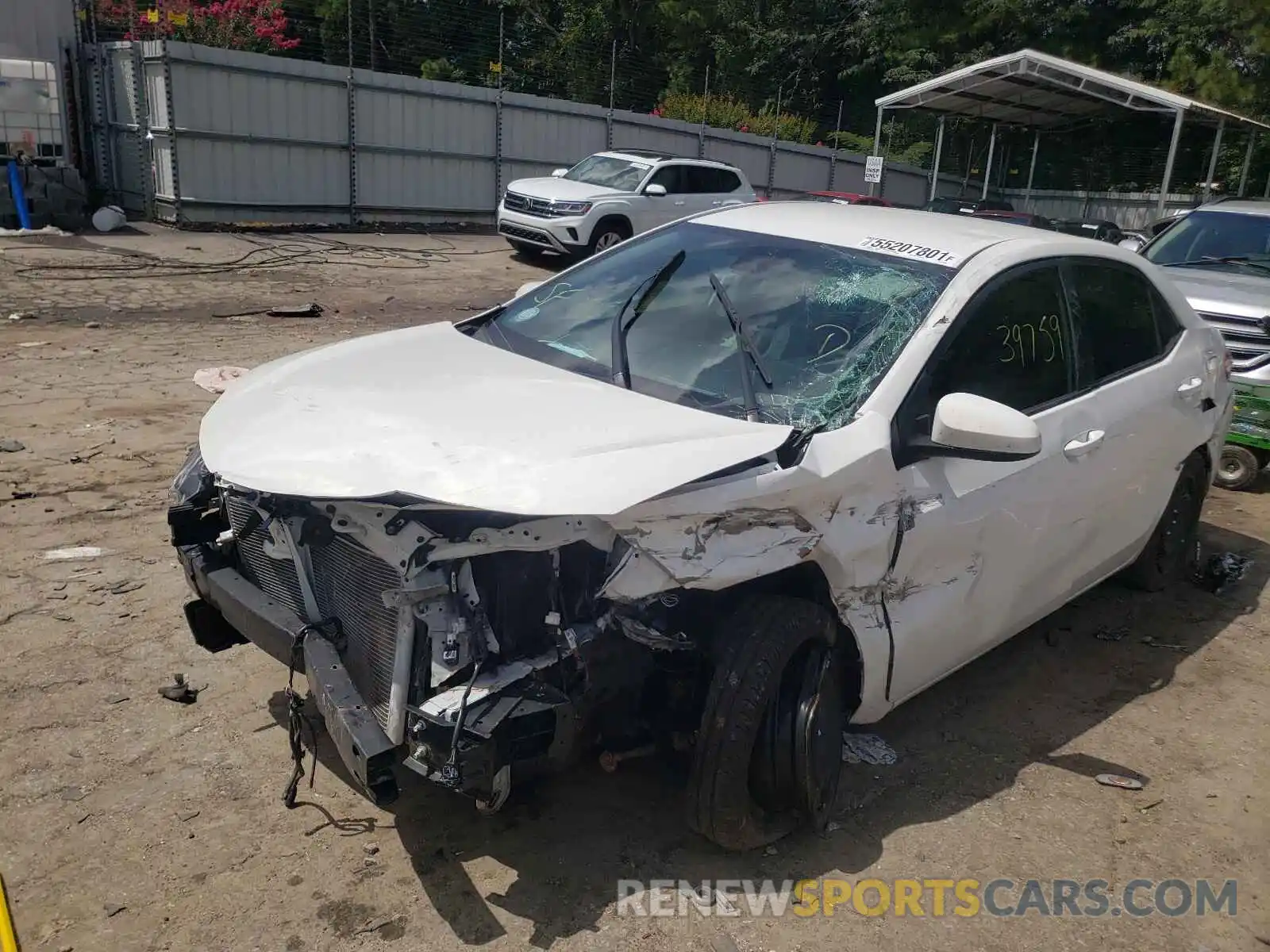 2 Photograph of a damaged car 5YFBURHE8KP931369 TOYOTA COROLLA 2019