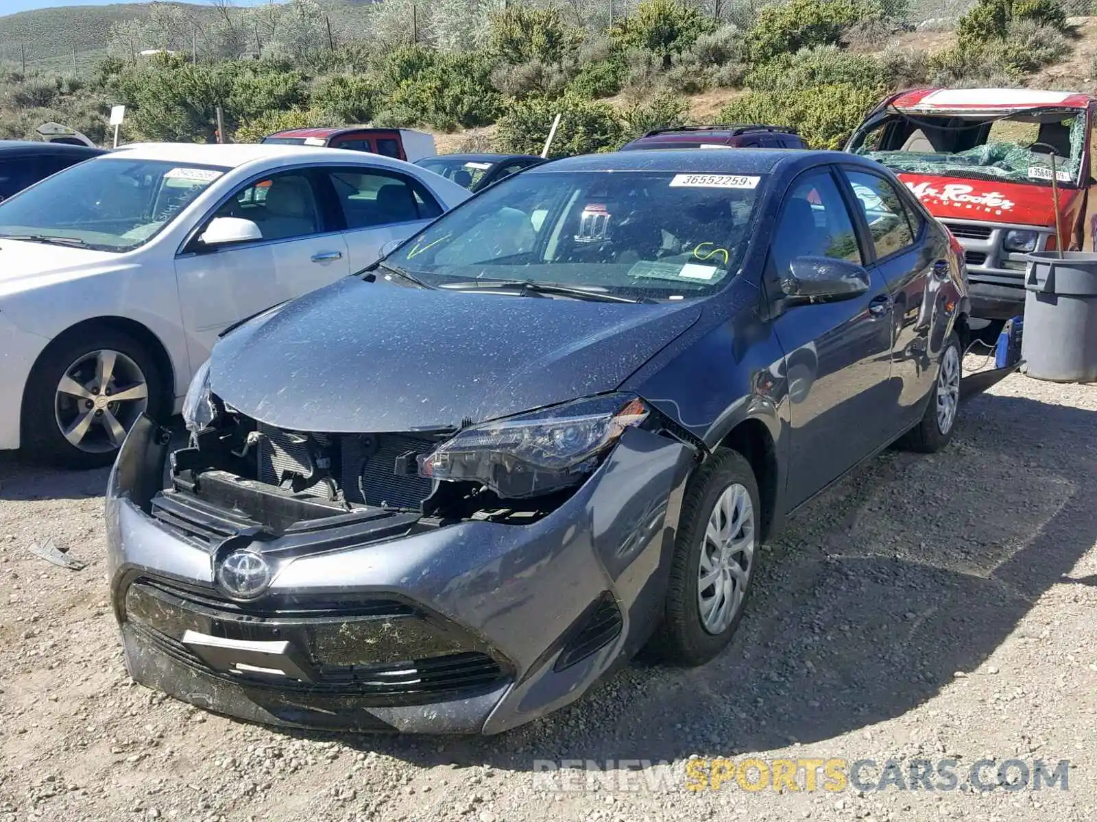 2 Photograph of a damaged car 5YFBURHE8KP931503 TOYOTA COROLLA 2019