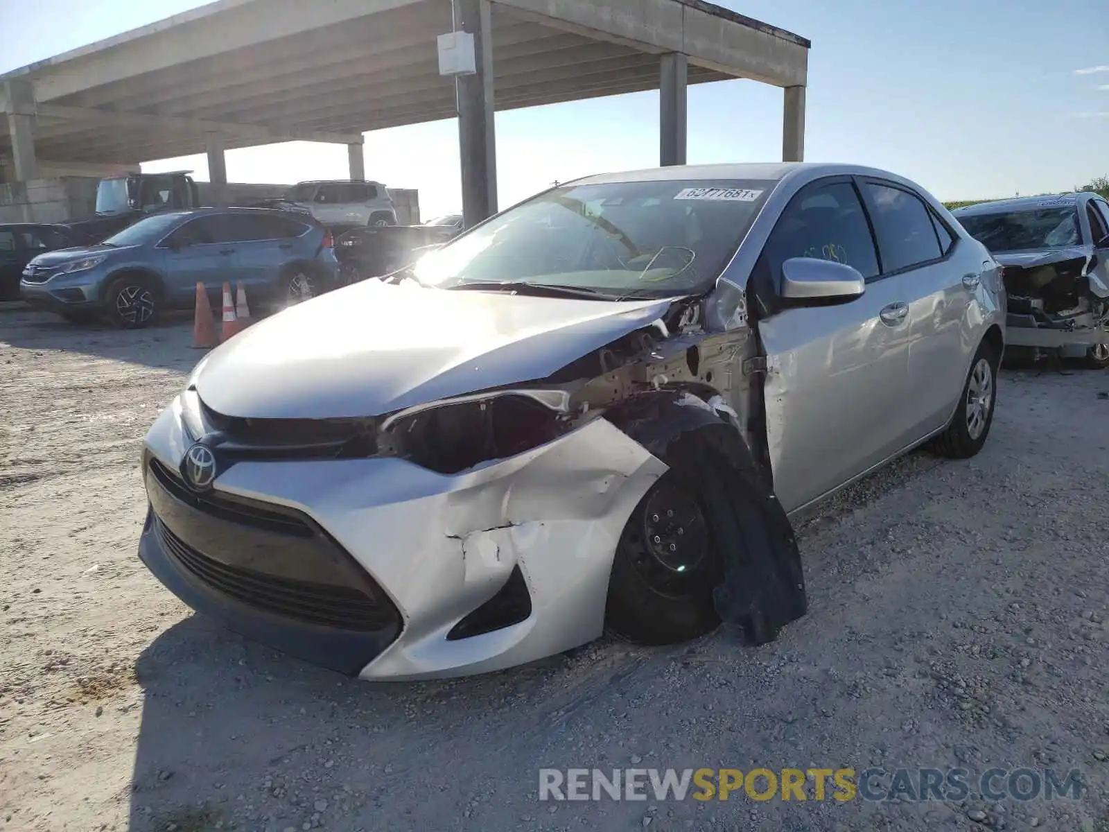 2 Photograph of a damaged car 5YFBURHE8KP932389 TOYOTA COROLLA 2019