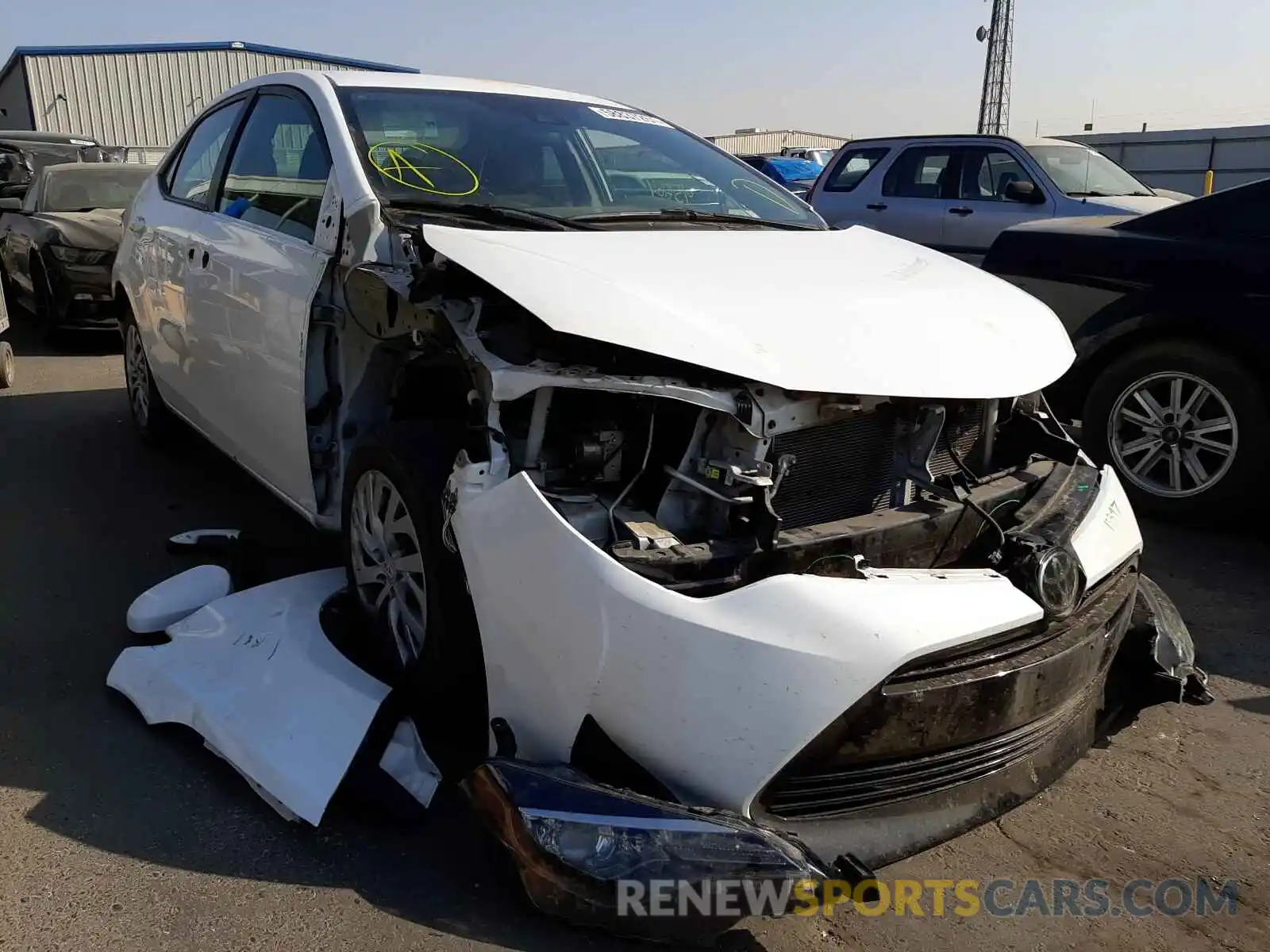 1 Photograph of a damaged car 5YFBURHE8KP932716 TOYOTA COROLLA 2019