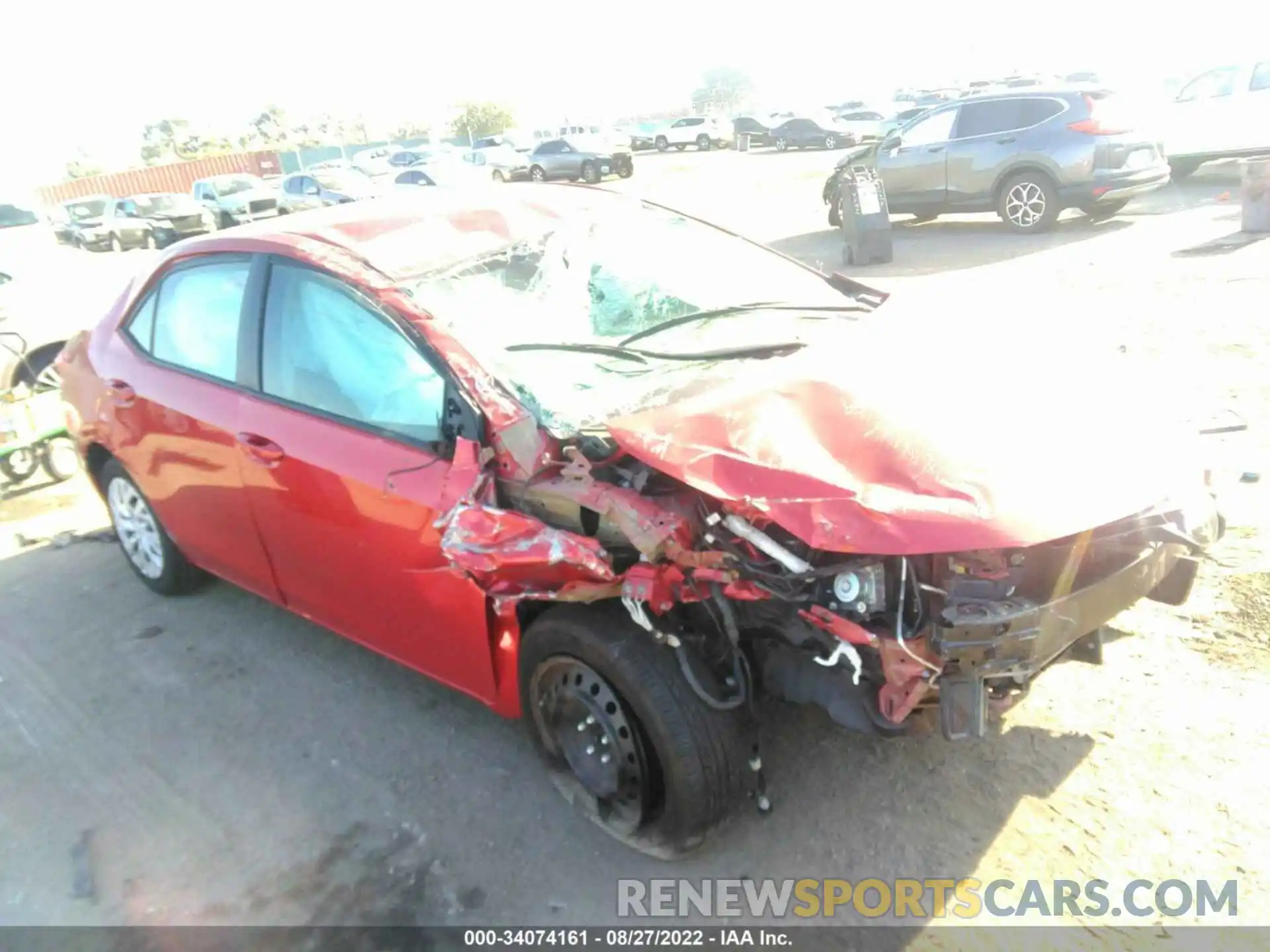 1 Photograph of a damaged car 5YFBURHE8KP933347 TOYOTA COROLLA 2019