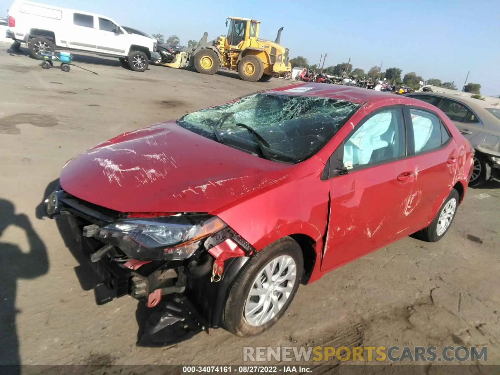 2 Photograph of a damaged car 5YFBURHE8KP933347 TOYOTA COROLLA 2019