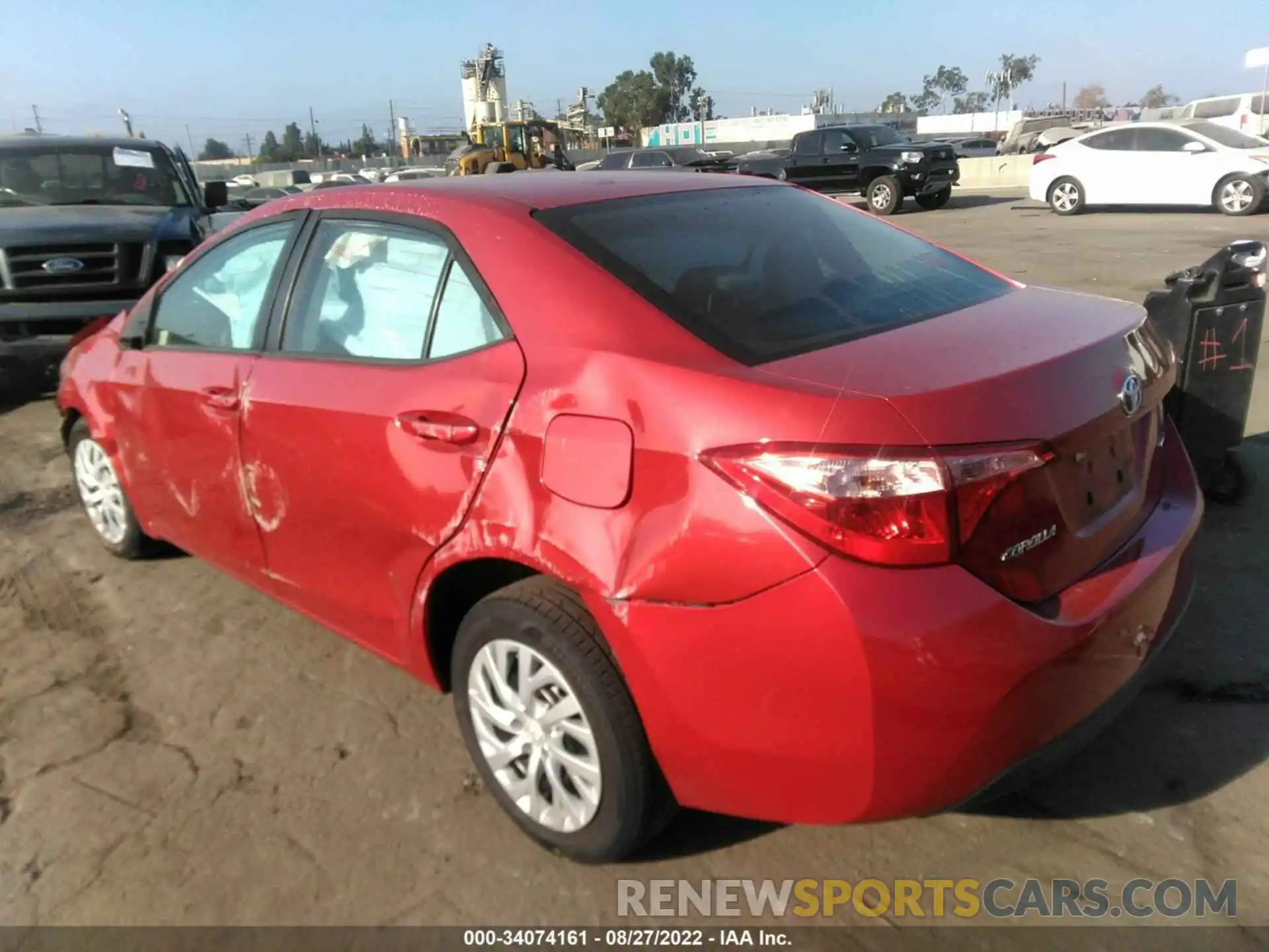 3 Photograph of a damaged car 5YFBURHE8KP933347 TOYOTA COROLLA 2019