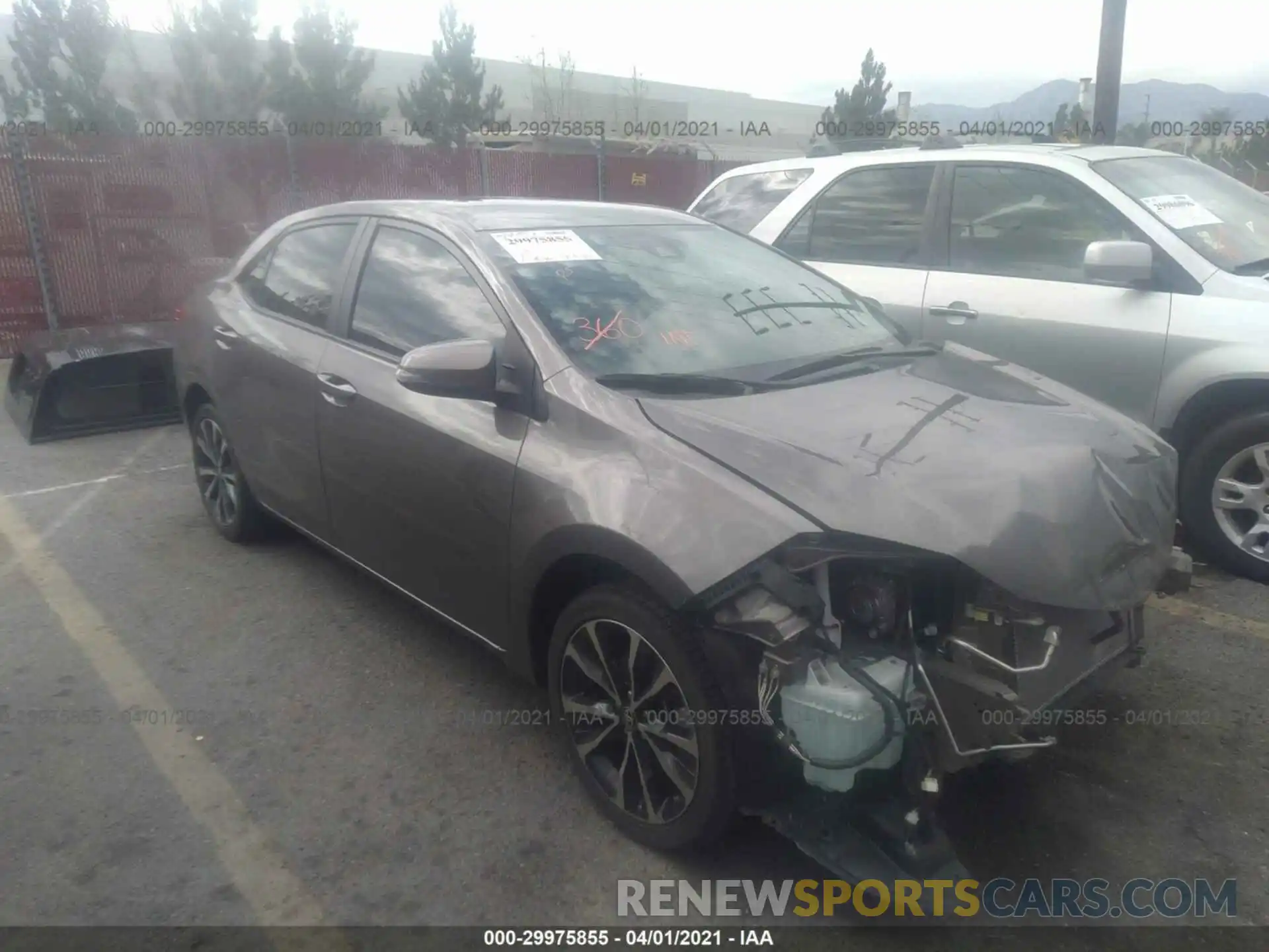 1 Photograph of a damaged car 5YFBURHE8KP936166 TOYOTA COROLLA 2019