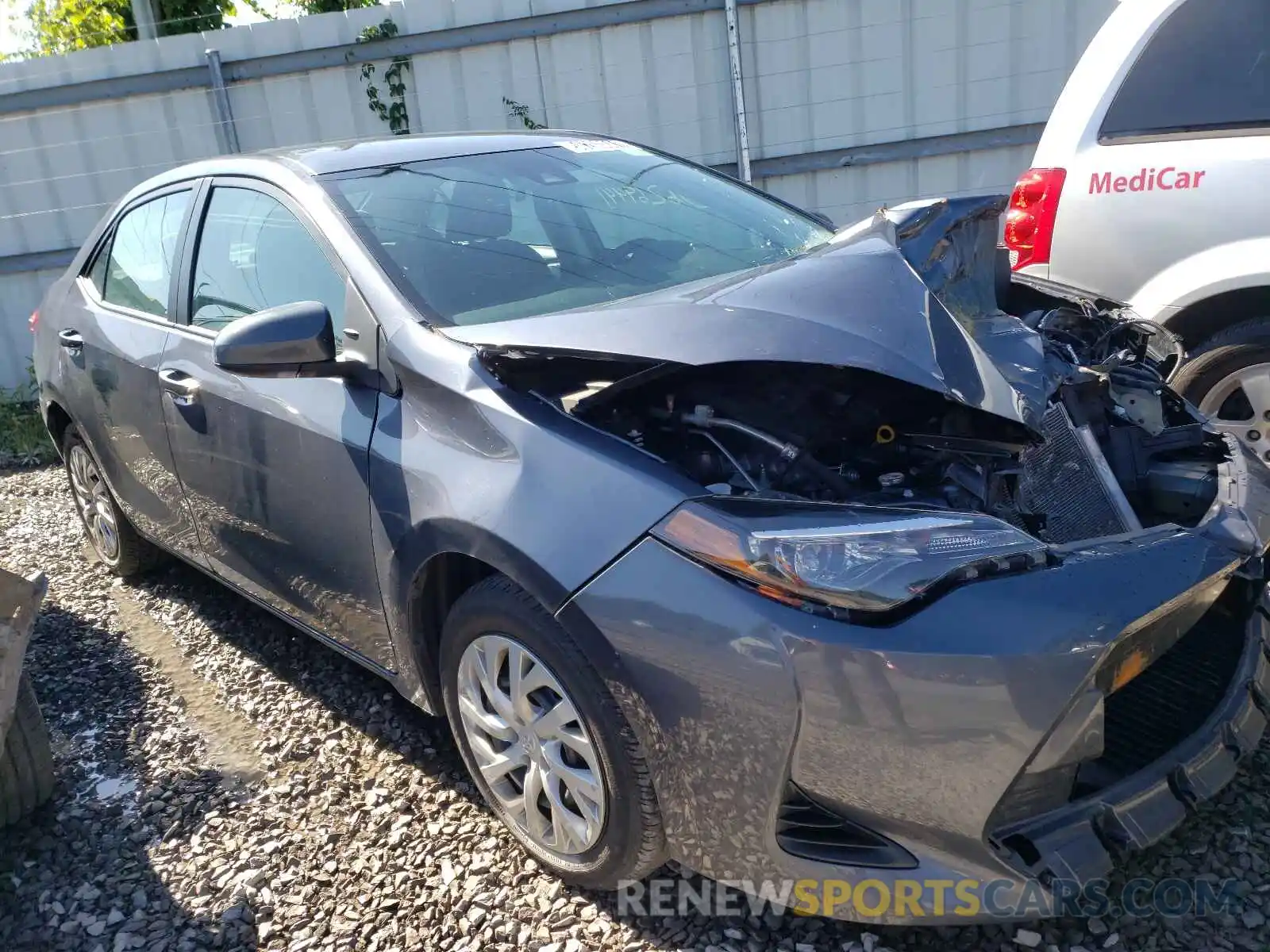 1 Photograph of a damaged car 5YFBURHE8KP940251 TOYOTA COROLLA 2019