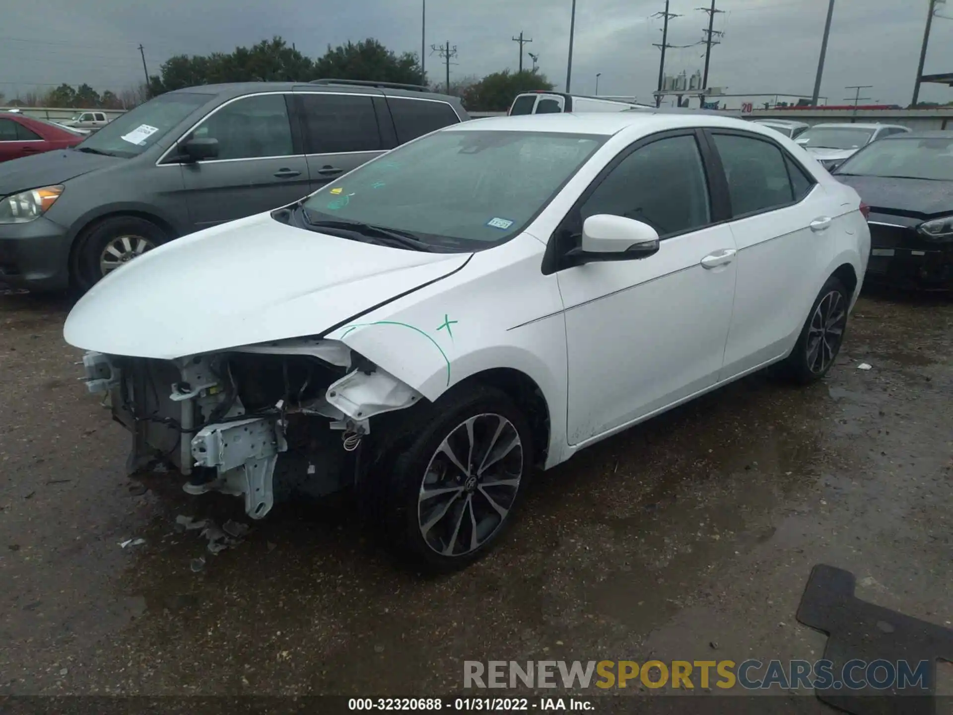 2 Photograph of a damaged car 5YFBURHE8KP940668 TOYOTA COROLLA 2019