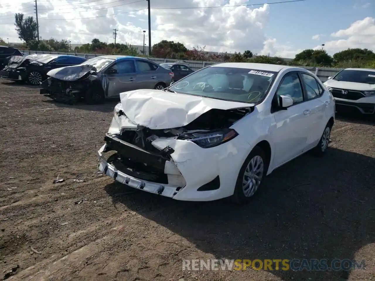 2 Photograph of a damaged car 5YFBURHE8KP940721 TOYOTA COROLLA 2019