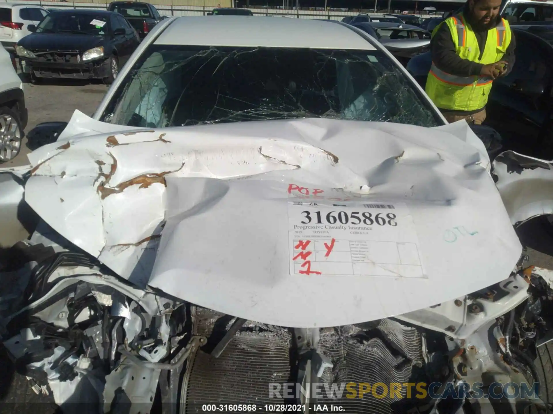 10 Photograph of a damaged car 5YFBURHE8KP940864 TOYOTA COROLLA 2019