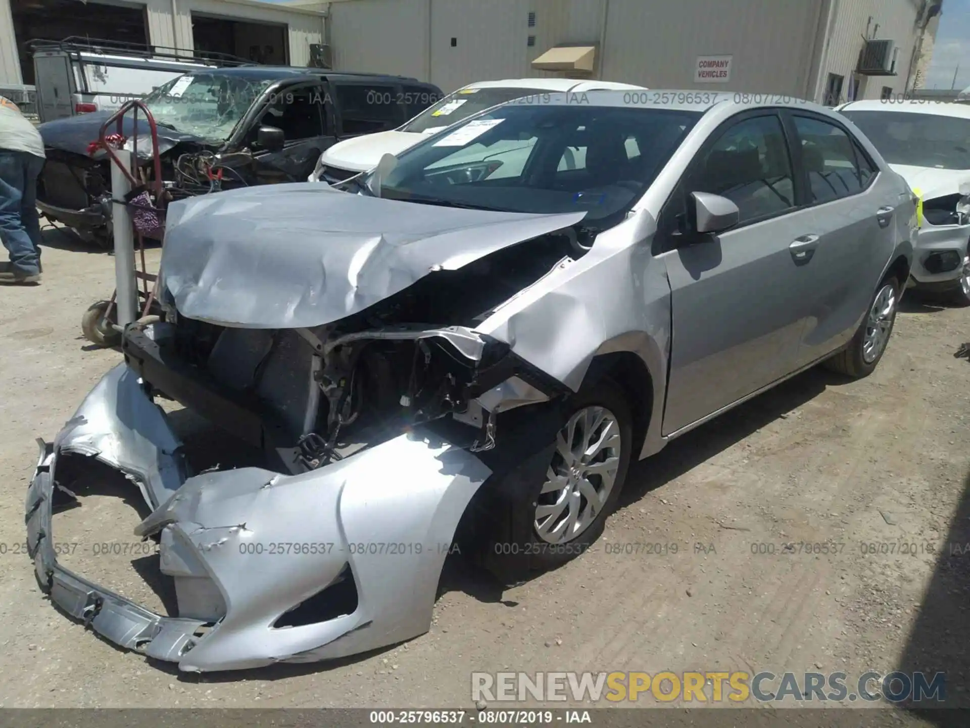 2 Photograph of a damaged car 5YFBURHE8KP941318 TOYOTA COROLLA 2019