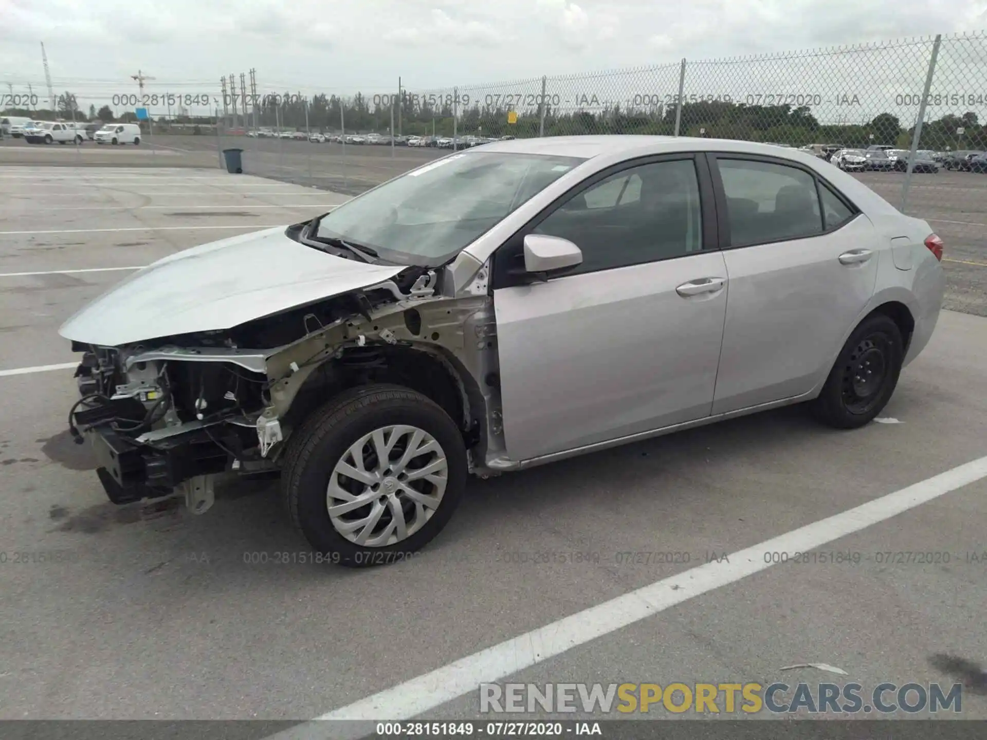 2 Photograph of a damaged car 5YFBURHE8KP942727 TOYOTA COROLLA 2019