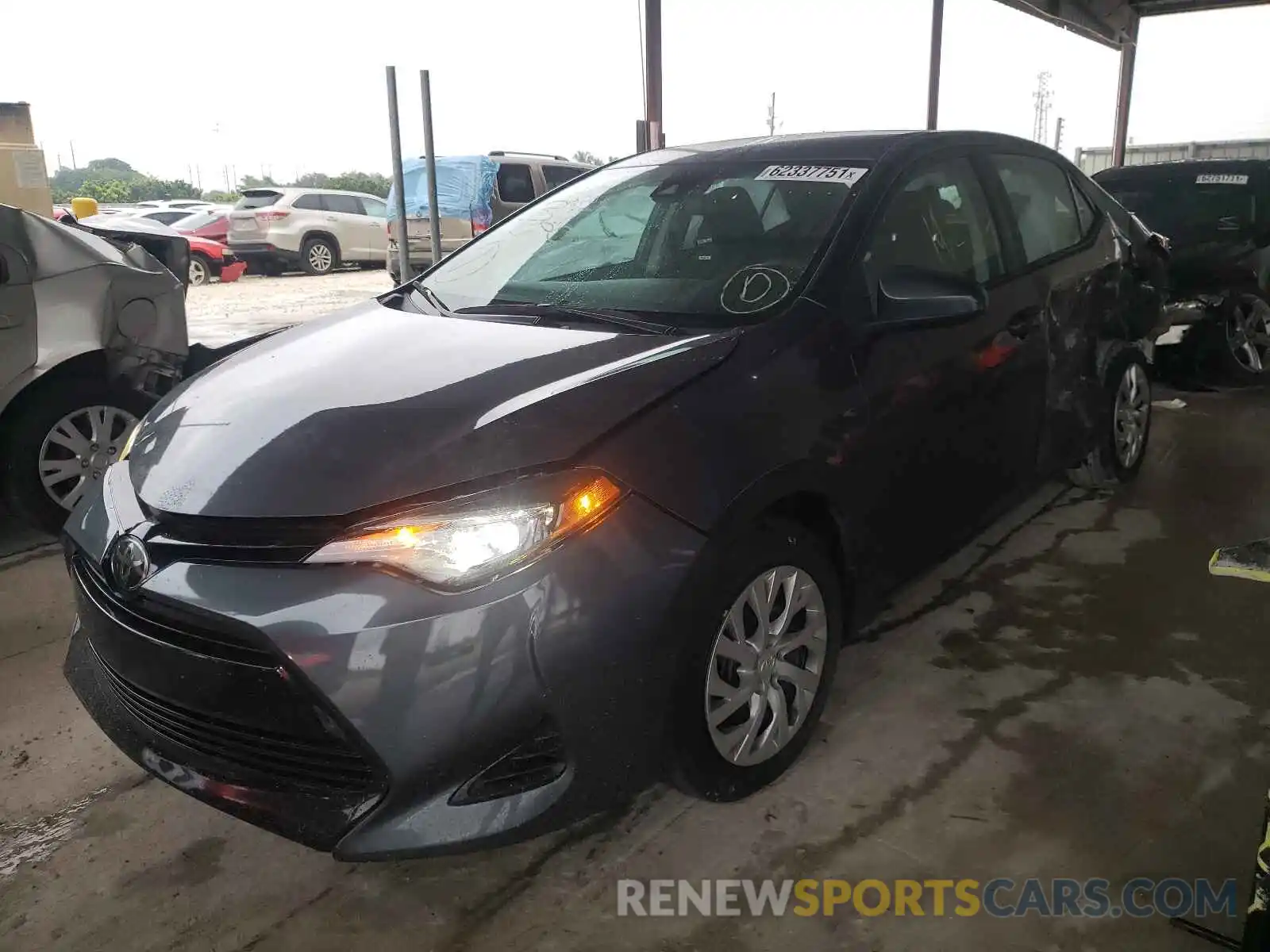 2 Photograph of a damaged car 5YFBURHE8KP944073 TOYOTA COROLLA 2019