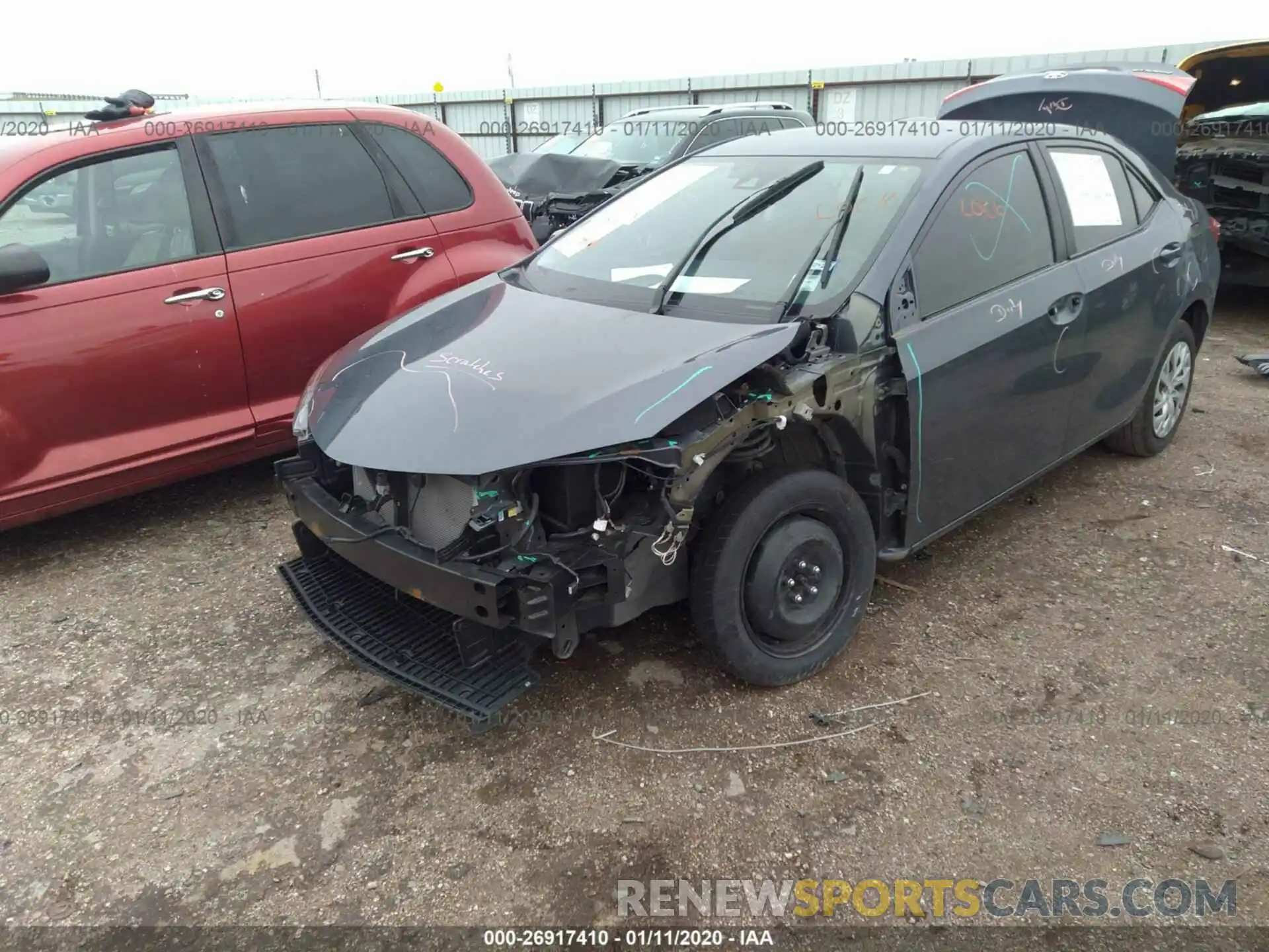 2 Photograph of a damaged car 5YFBURHE8KP944901 TOYOTA COROLLA 2019