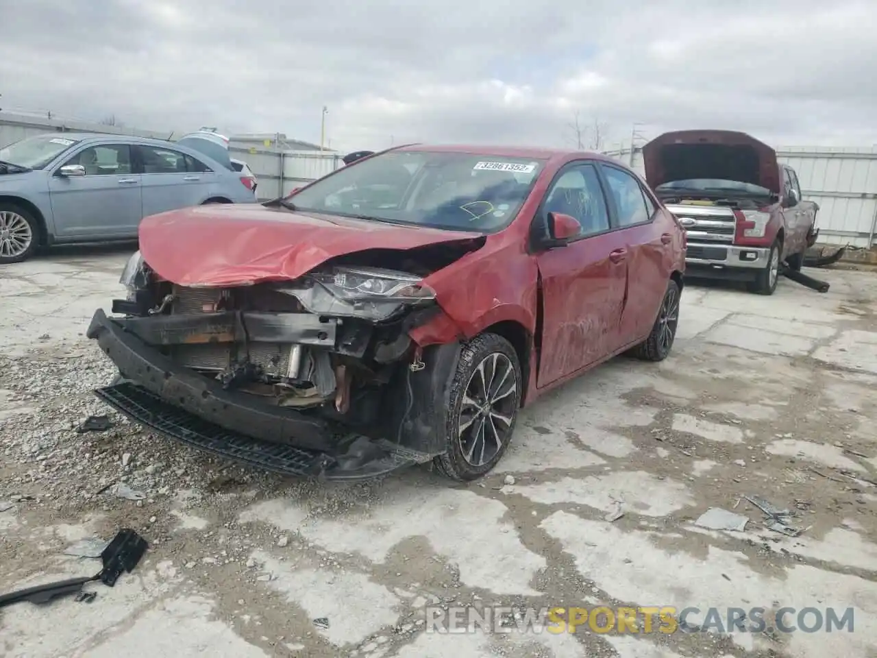 2 Photograph of a damaged car 5YFBURHE8KP946017 TOYOTA COROLLA 2019