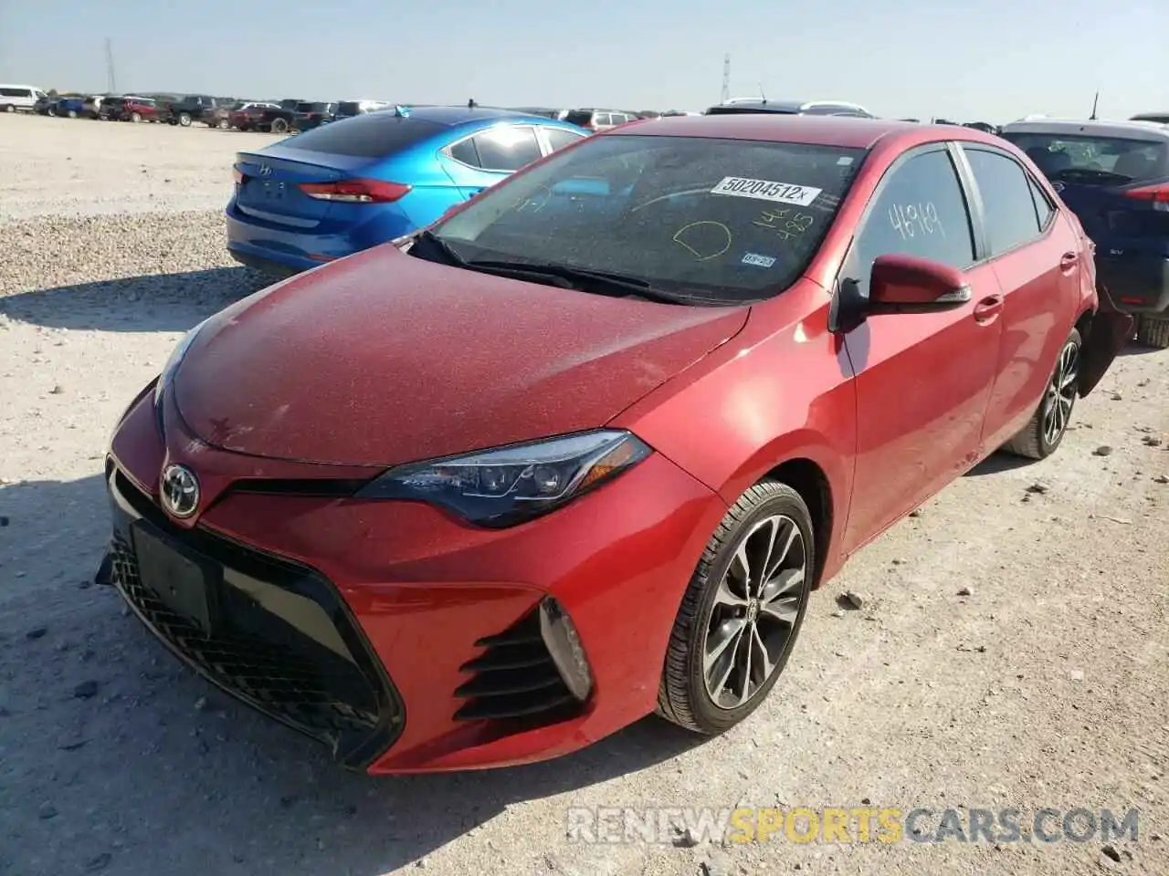 2 Photograph of a damaged car 5YFBURHE8KP946485 TOYOTA COROLLA 2019