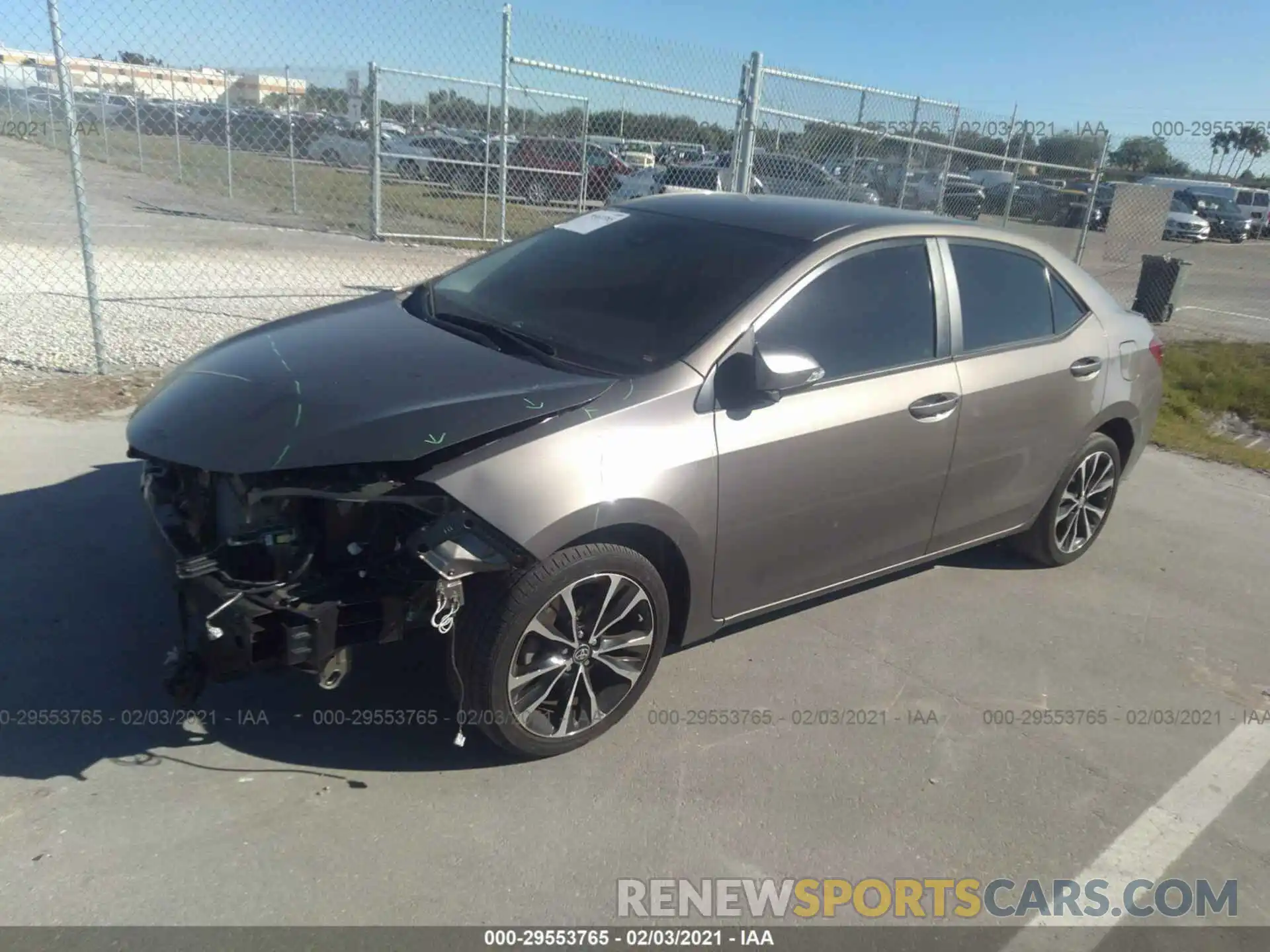 2 Photograph of a damaged car 5YFBURHE8KP946986 TOYOTA COROLLA 2019